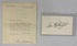 Olivia de Havilland Signed Letter 1946 with Ann Rutherford Signature Card