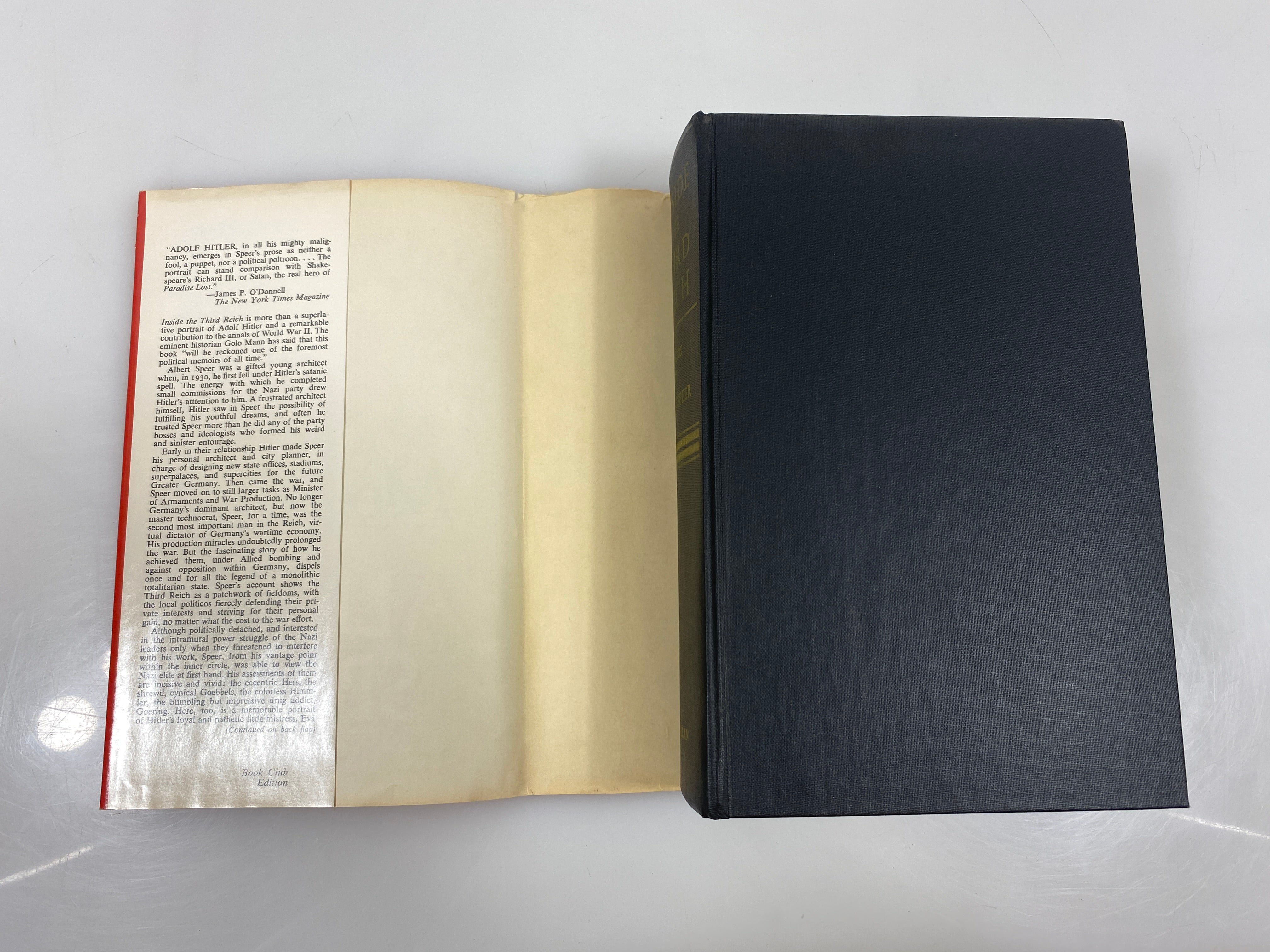 Inside the Third Reich Memoirs by Speer 1970 HCDJ
