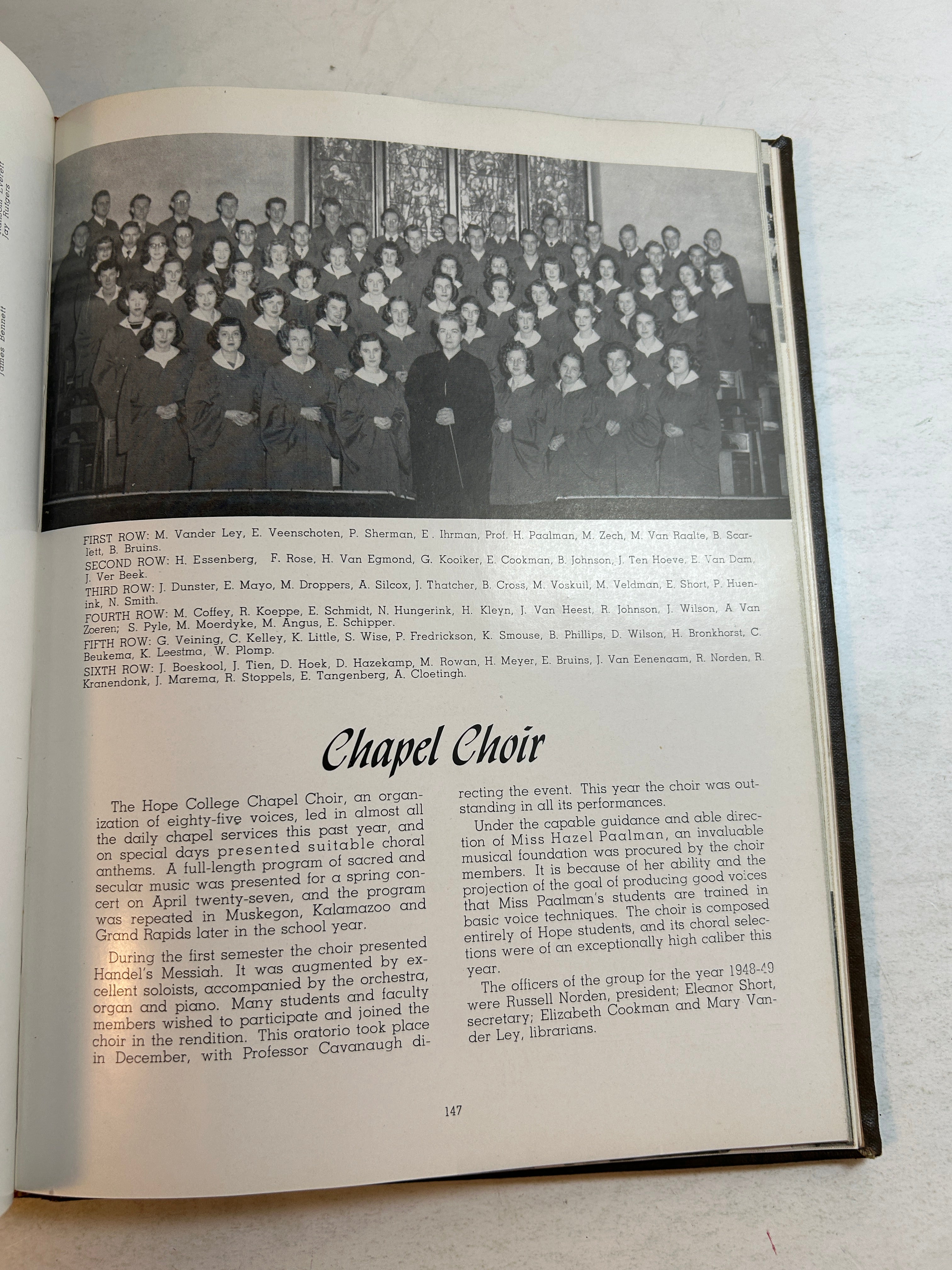1949 "Milestone" Hope College Yearbook Holland, MI HC