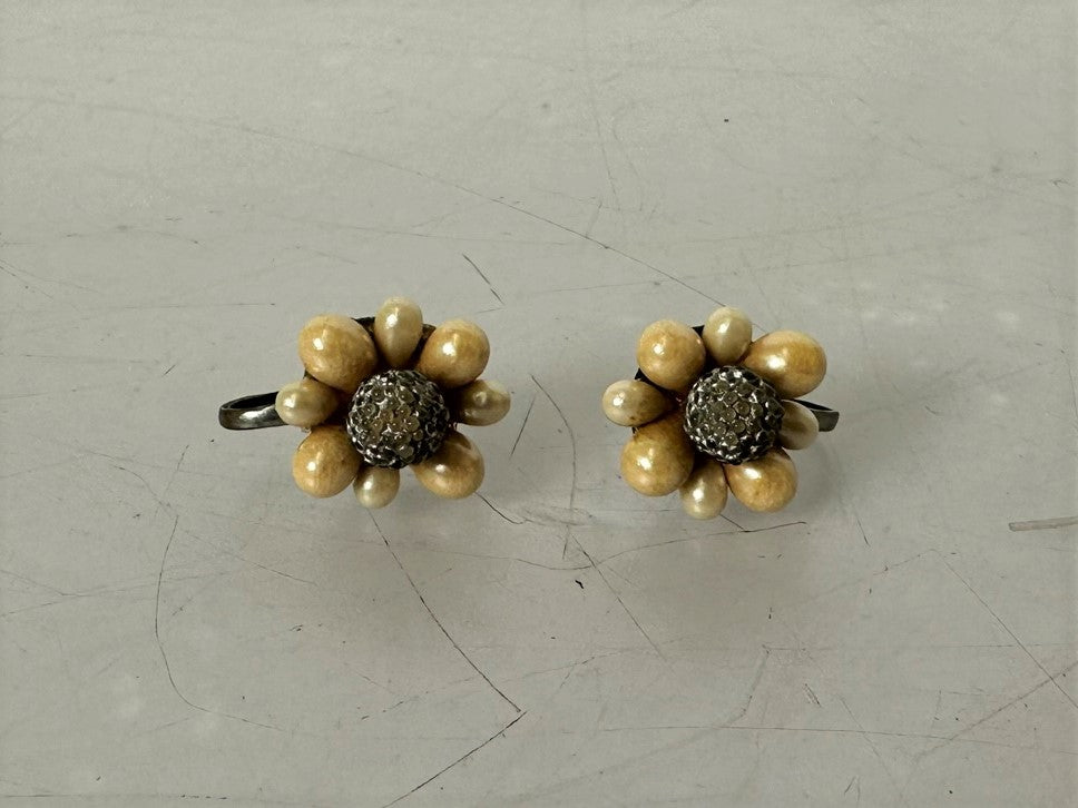 Vintage Faux Pearl Pin and Earring Set