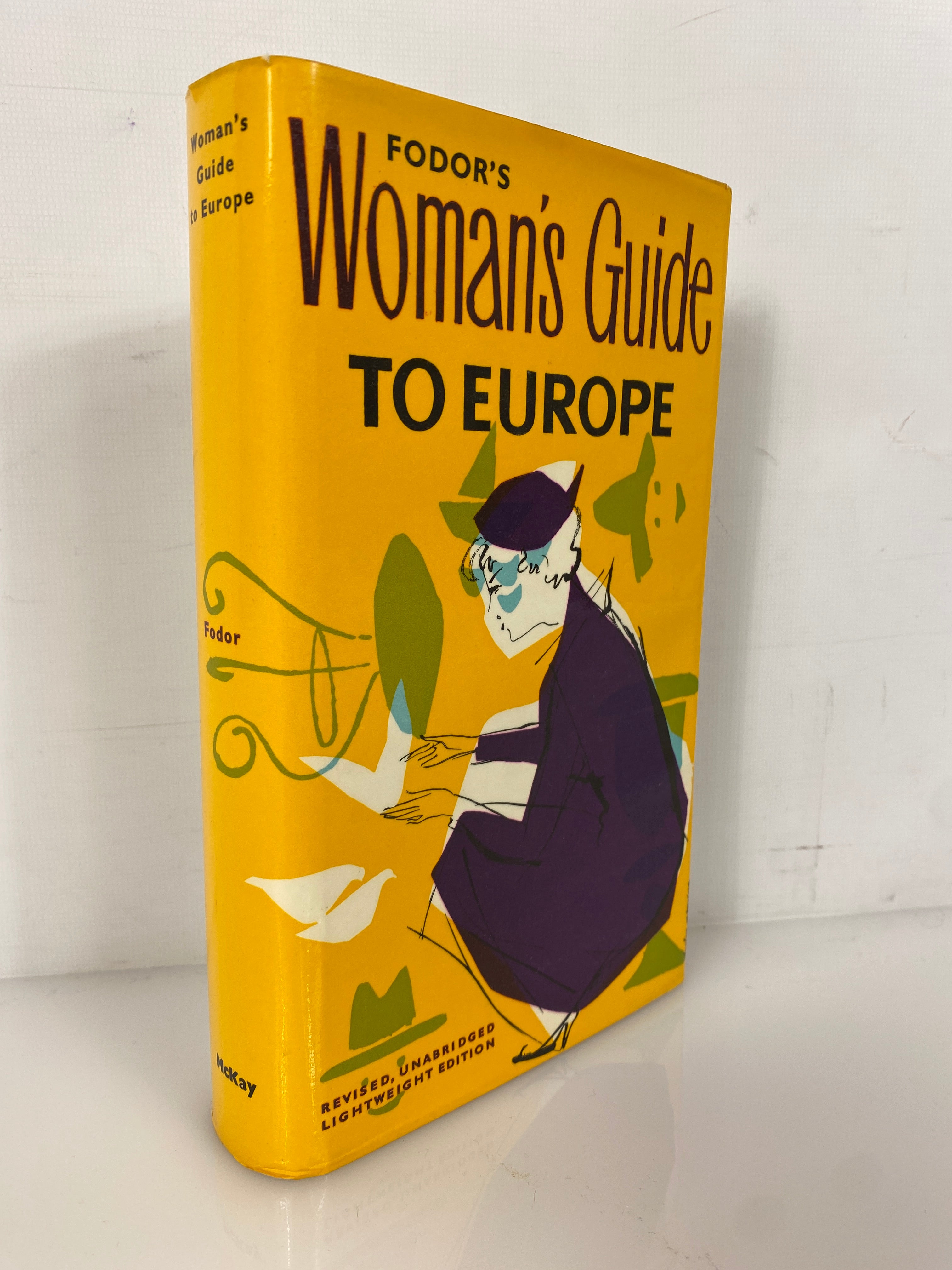 Fodor's Woman's Guide to Europe 1959 Lightweight Sixth Edition HC DJ with Maps