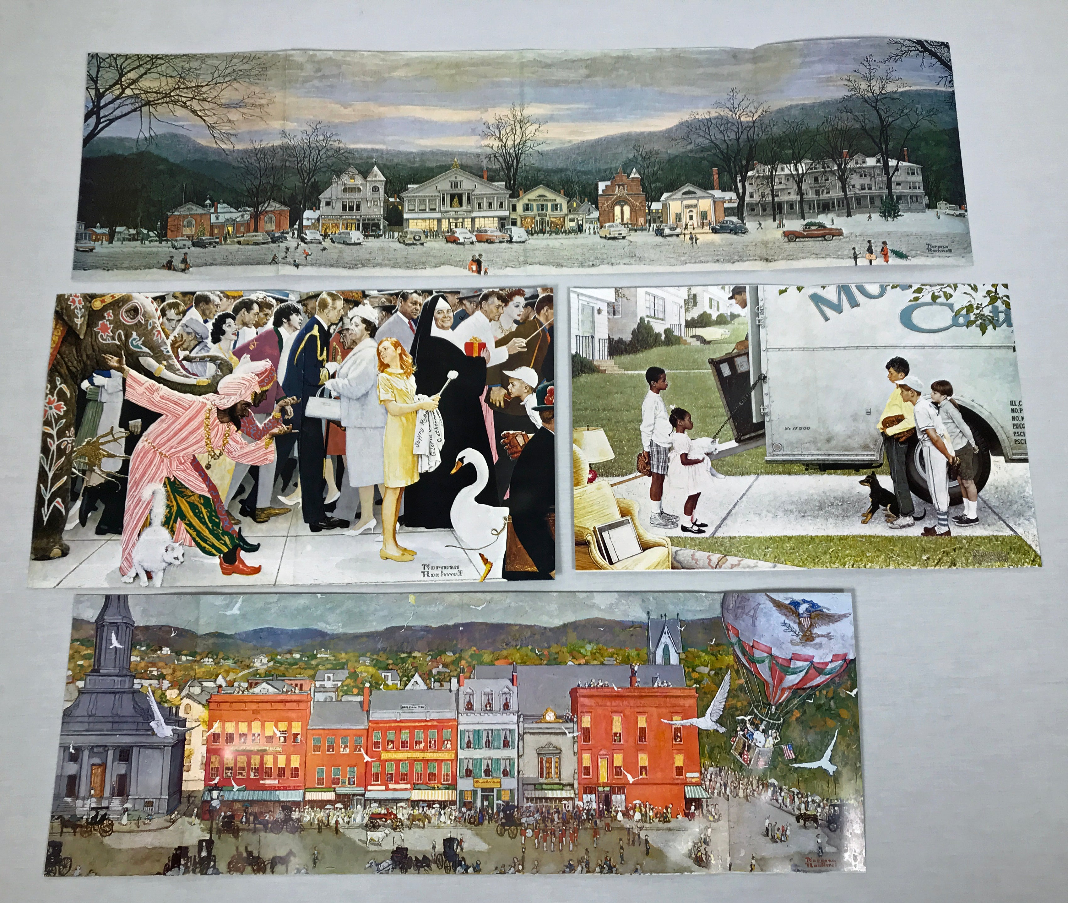 Large Fold-Out Norman Rockwell Posters
