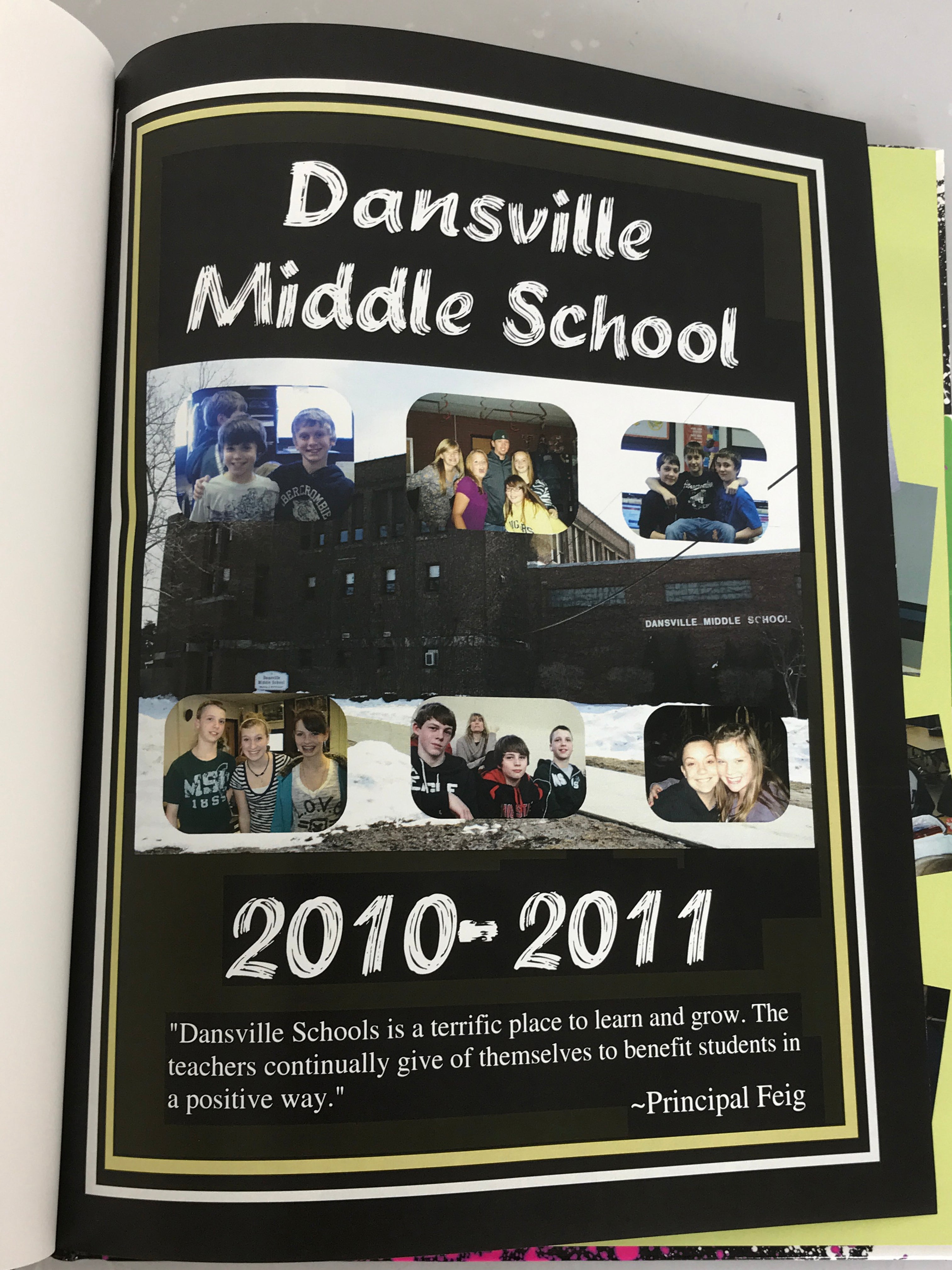 2011 Dansville Middle School Yearbook Dansville Michigan HC