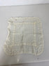 Vintage 1900s White Linen Handkerchief with Intricate Lace Border and Details