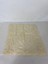 Vintage 1900s Tan Silk Handkerchief with Small Embroidered Detail