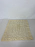 Vintage 1900s Tan Silk Handkerchief with Small Embroidered Detail