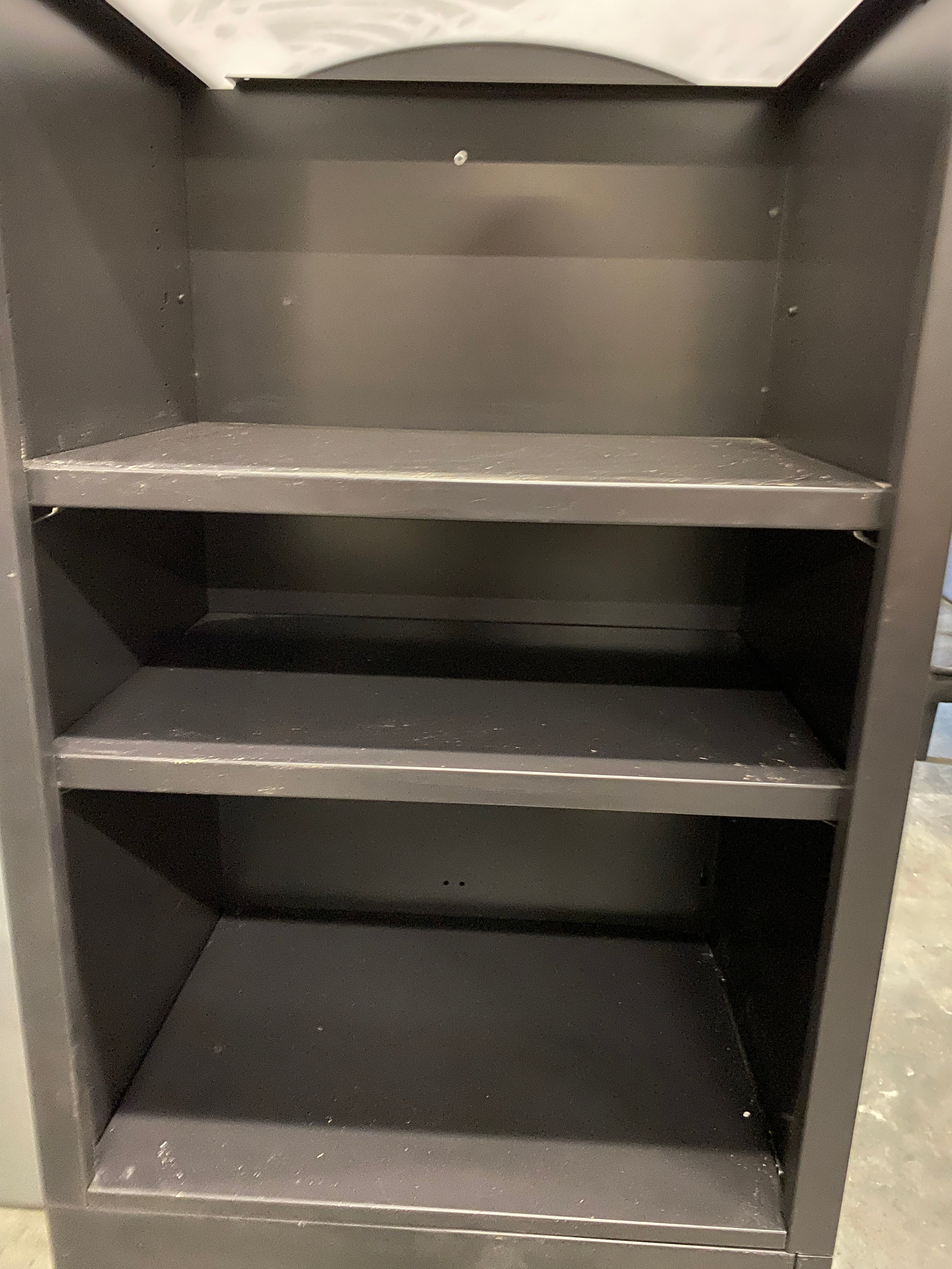 Haworth Office Closet Black Cabinet With Drawers & Shelves