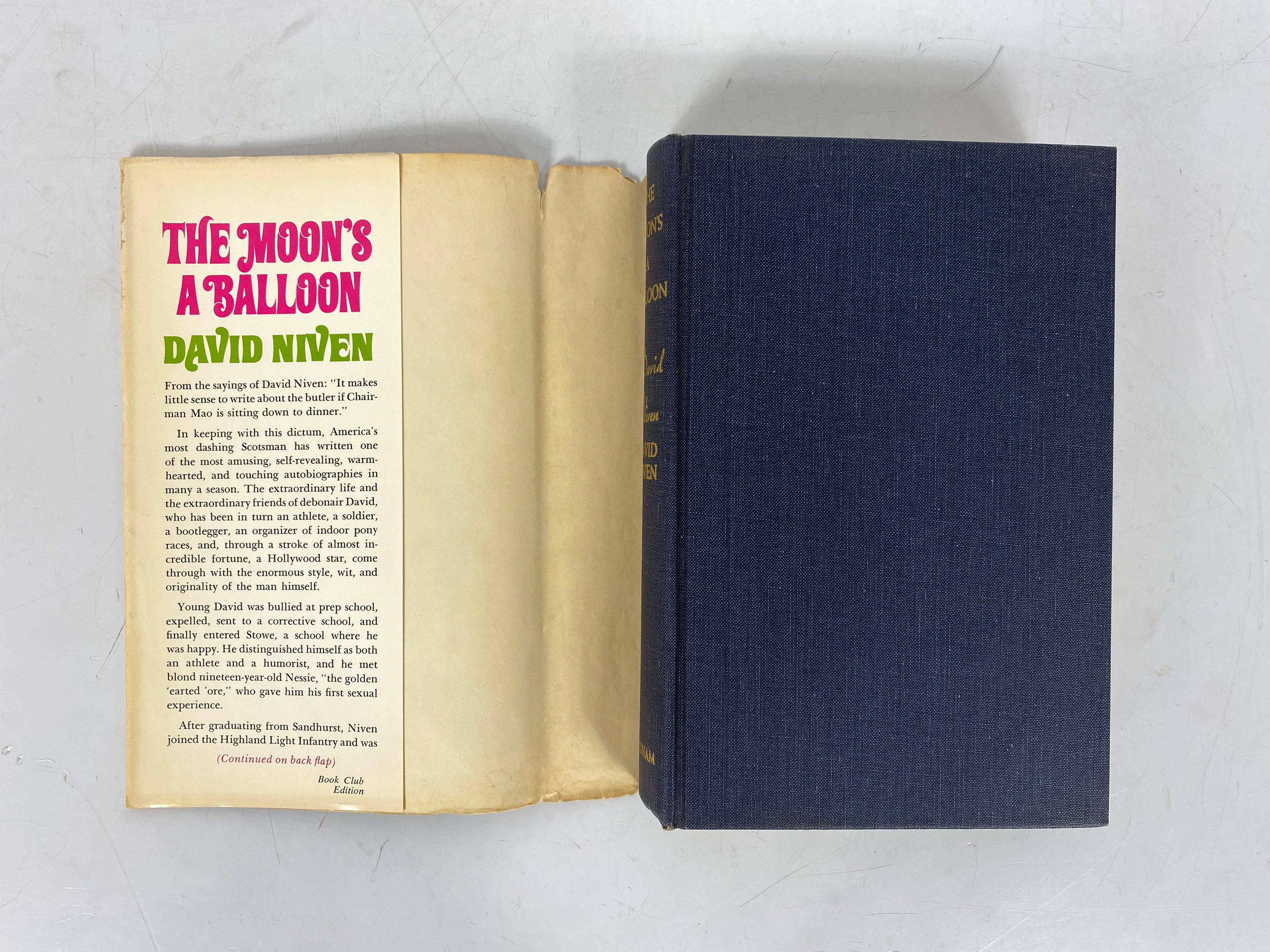 The Moon's a Balloon David Niven Autobiography 1972 BCE HC DJ