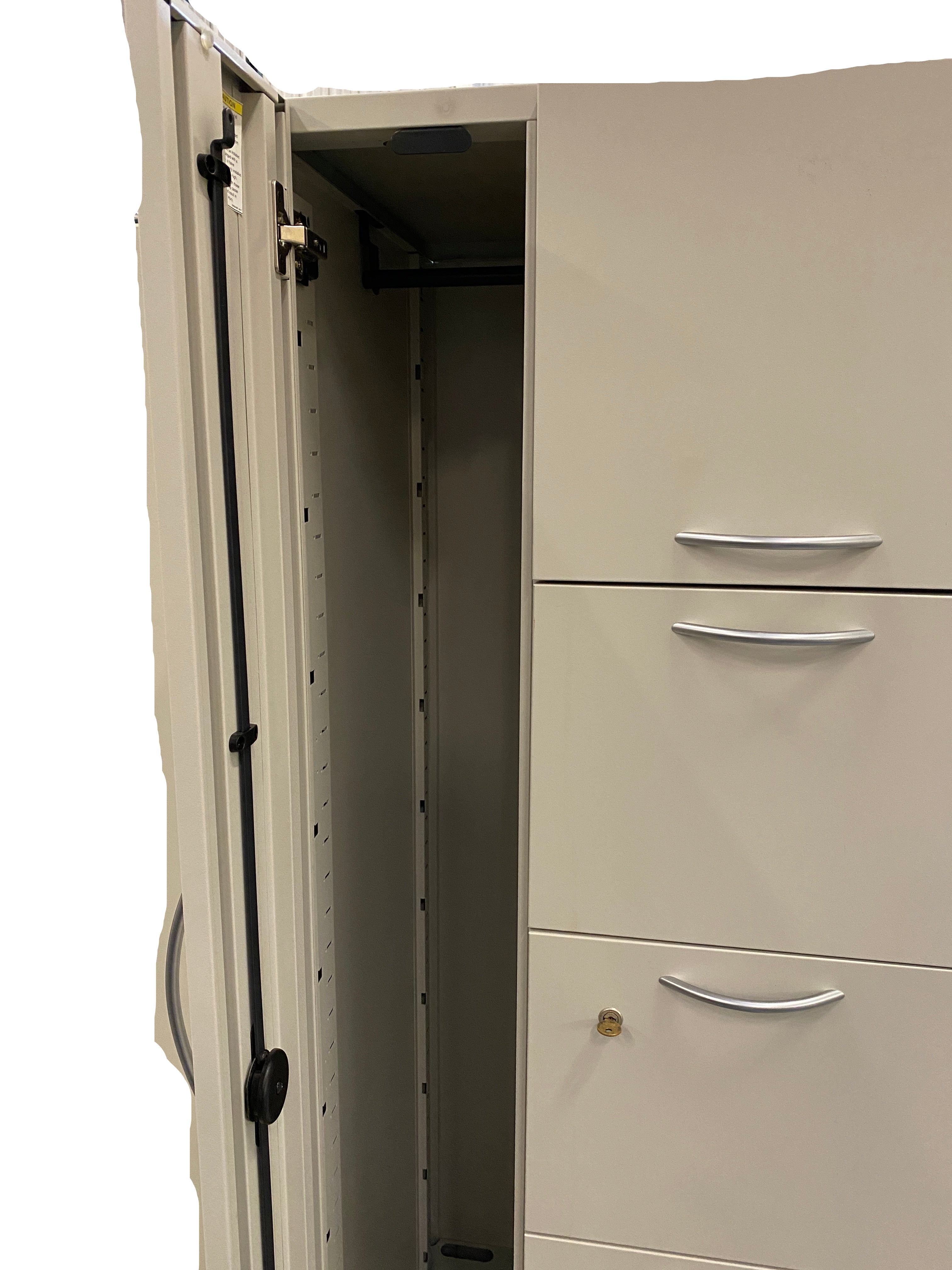 Steelcase Left Side Closet Tan Cabinet With Drawers
