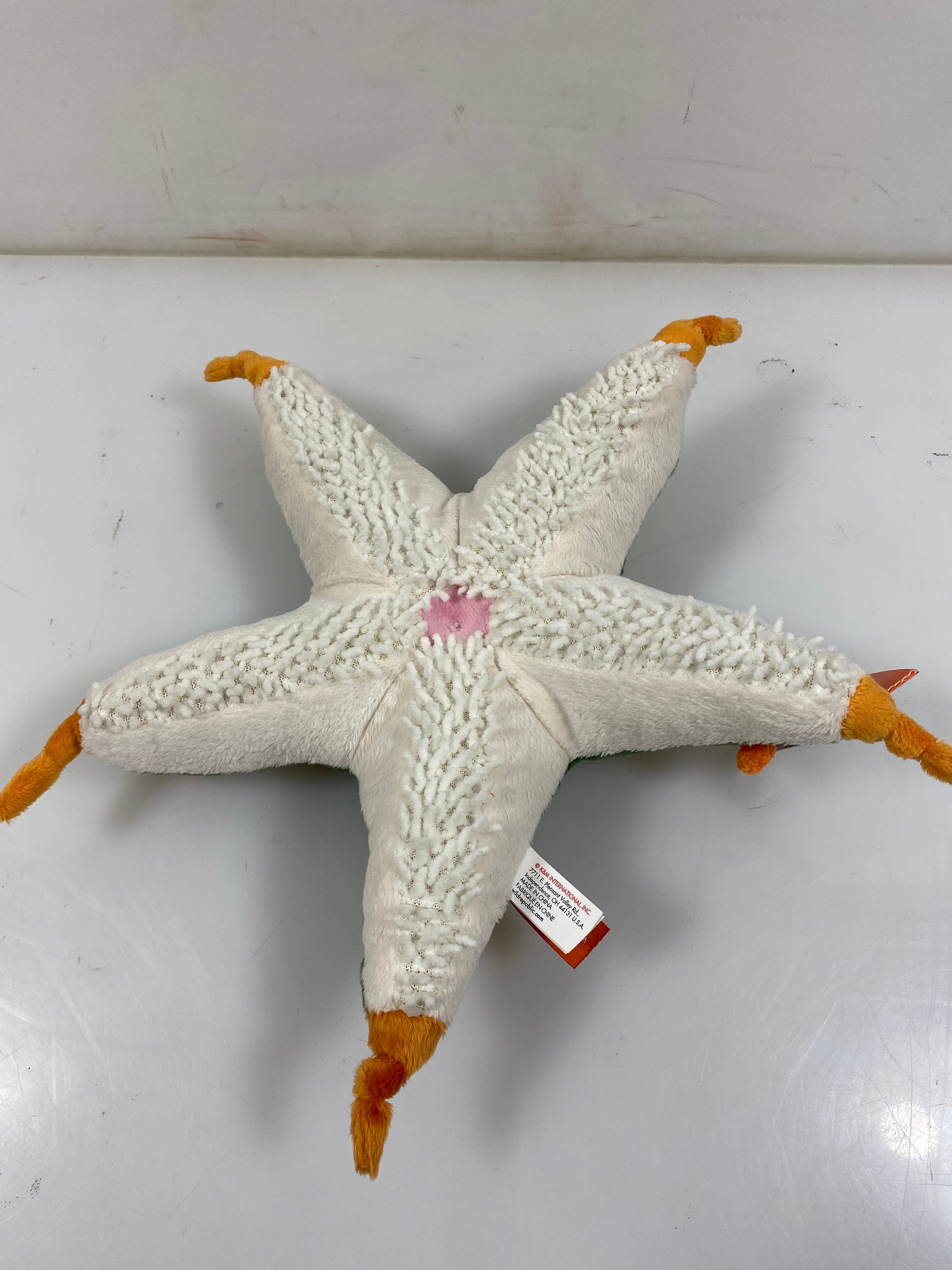 Wild Republic Green and Orange Sea Star Plush Toy