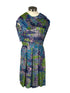 Vintage Saks Fifth Avenue Women's Multicolored Patterned Dress