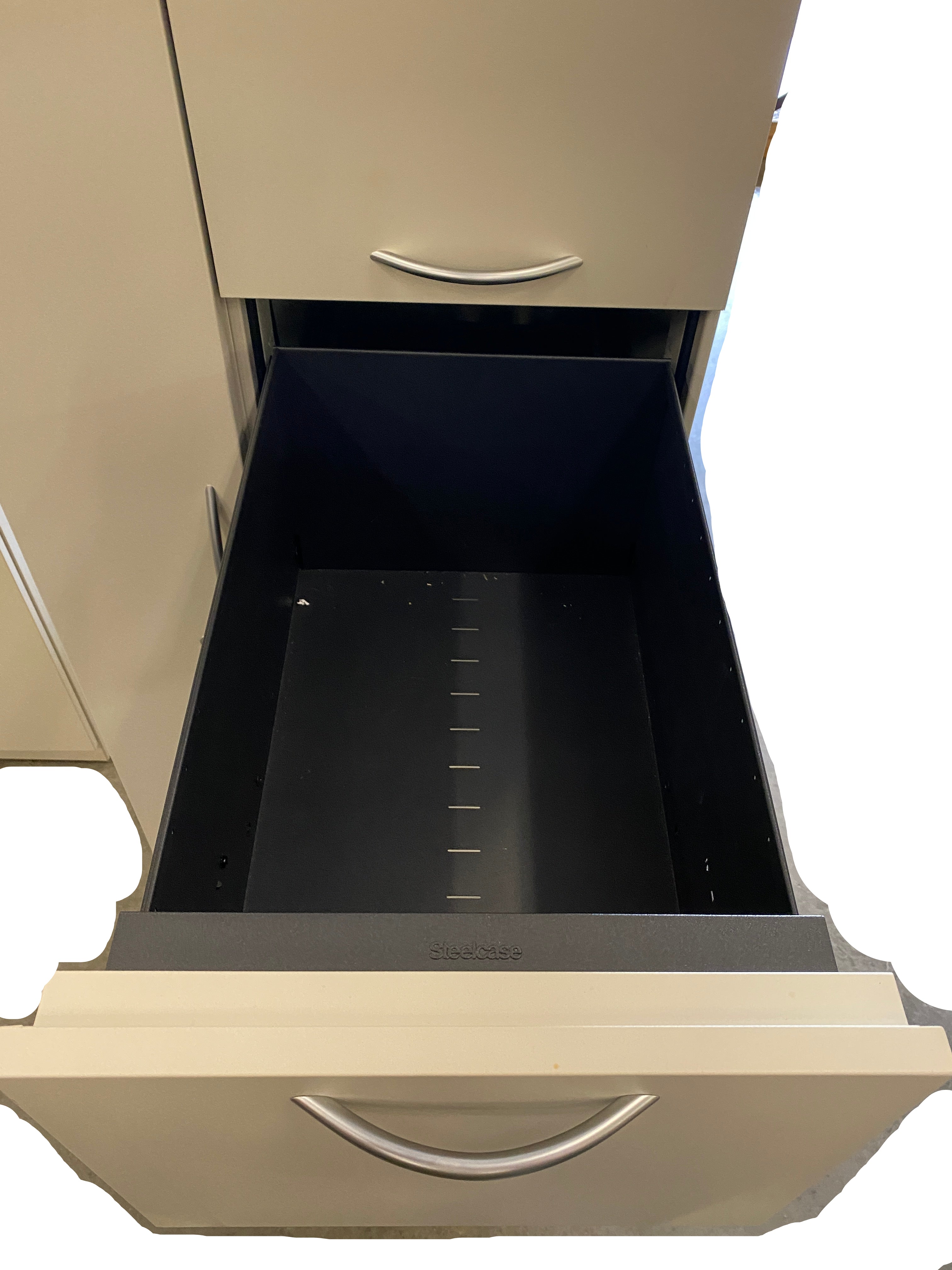 Steelcase Left Side Closet Tan Cabinet With Drawers