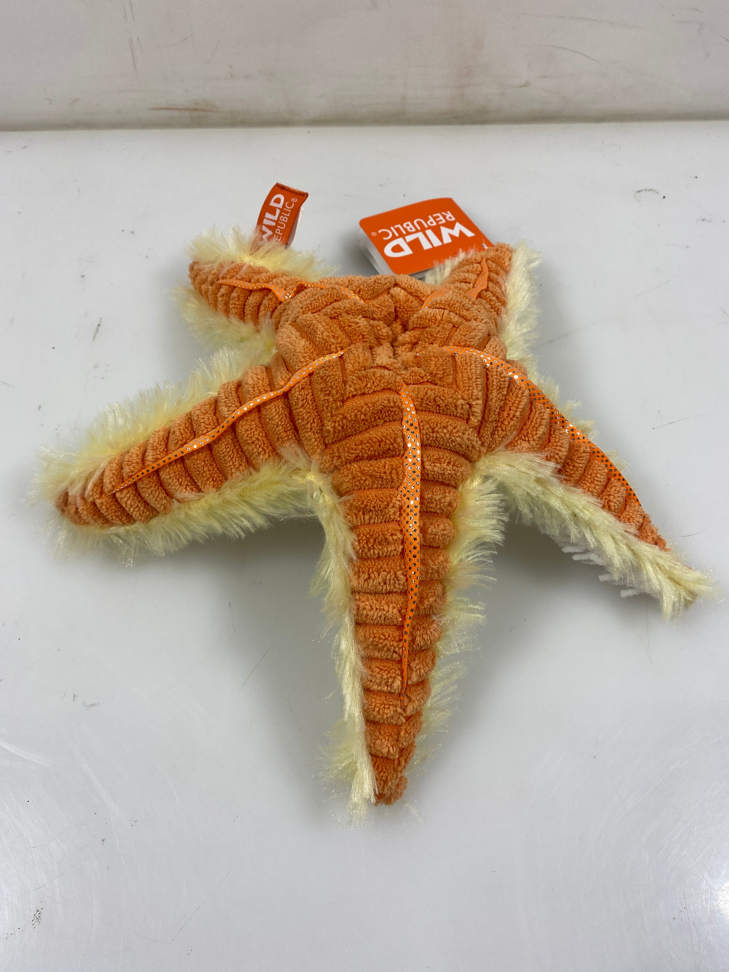 Wild Republic Orange and Yellow Sea Star Plush Toy