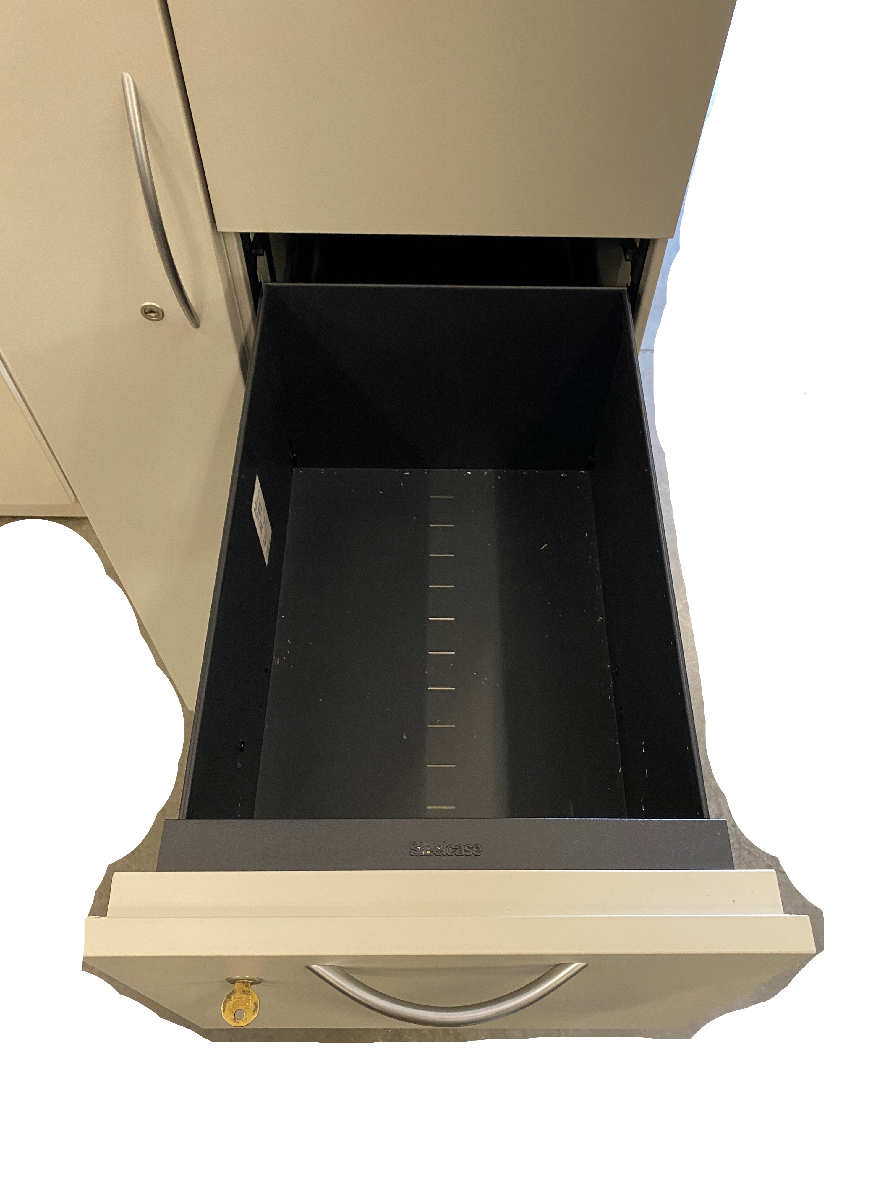 Steelcase Left Side Closet Tan Cabinet With Drawers