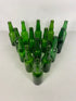 Lot of 15 Vintage Green Glass Bottles