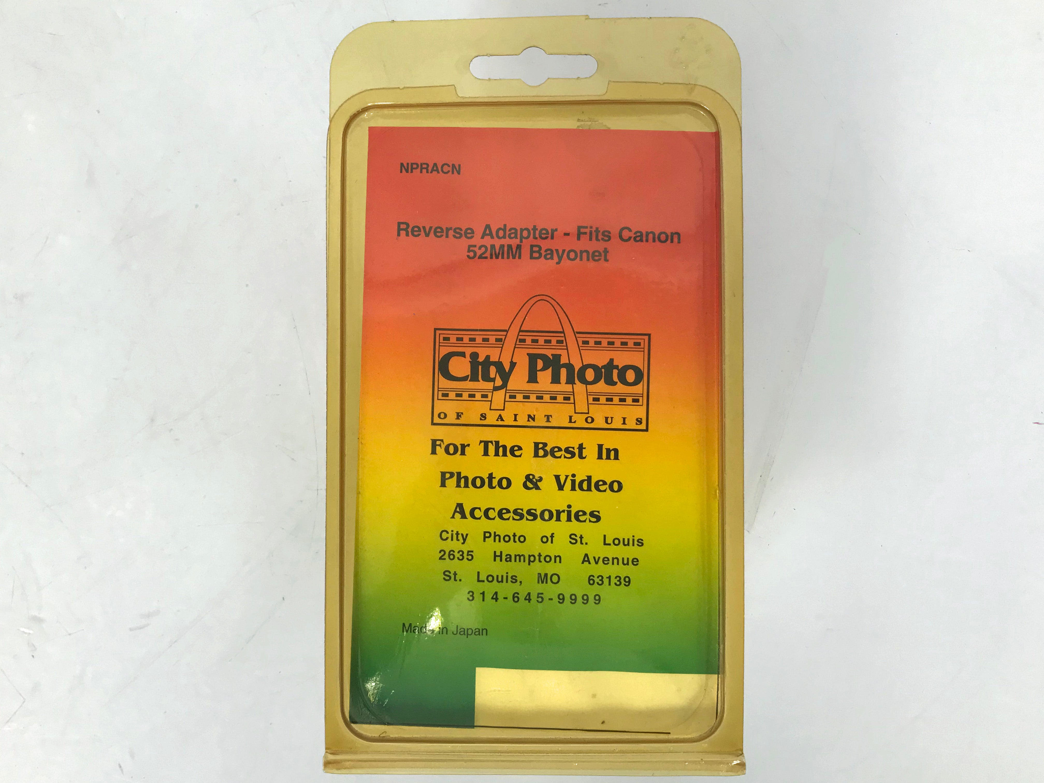 City Photo Reverse Adapter Fits Canon 52mm Bayonet