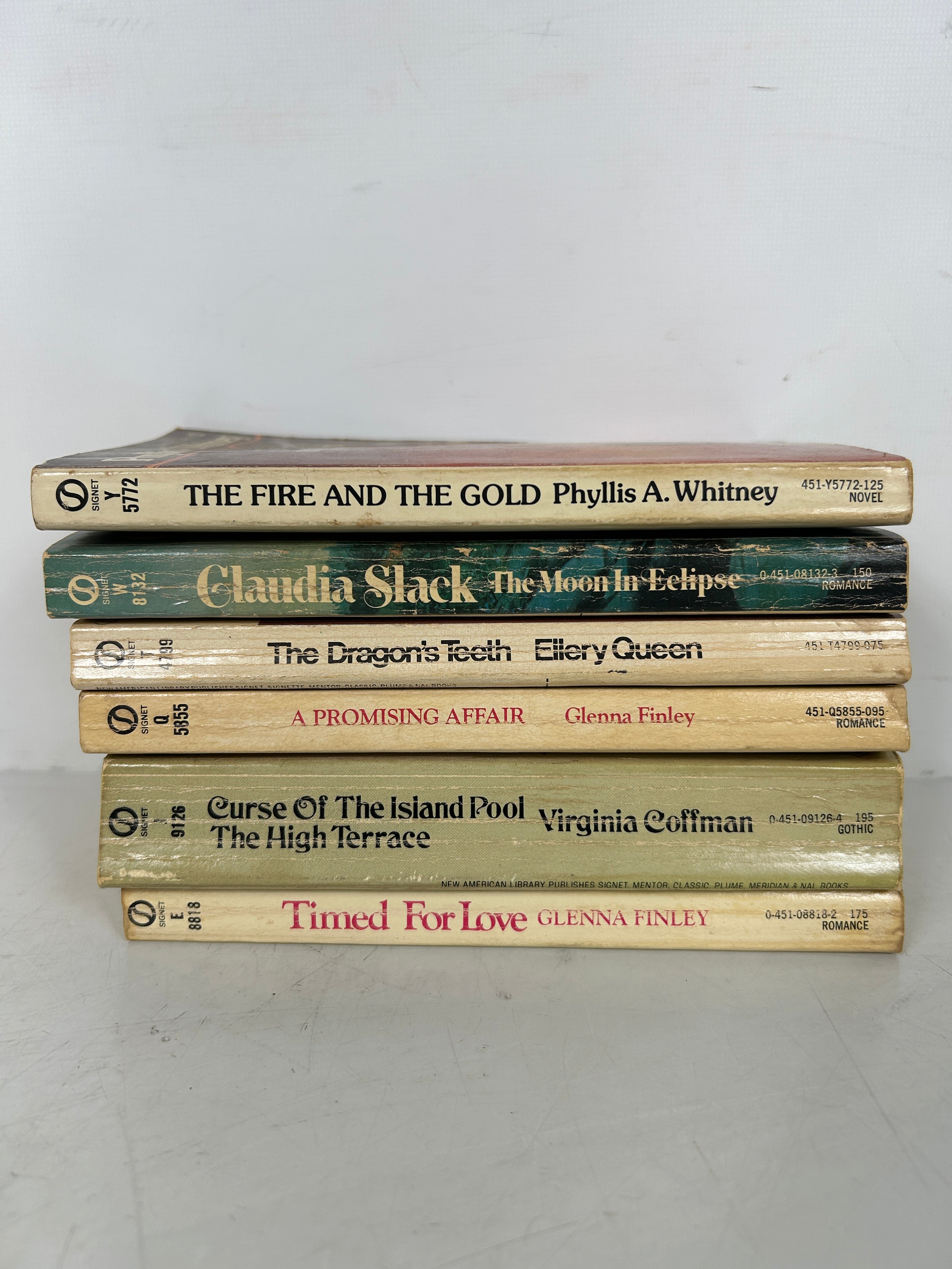 Lot of 6 Vintage Signet PB Glenna Finley Romance Novels