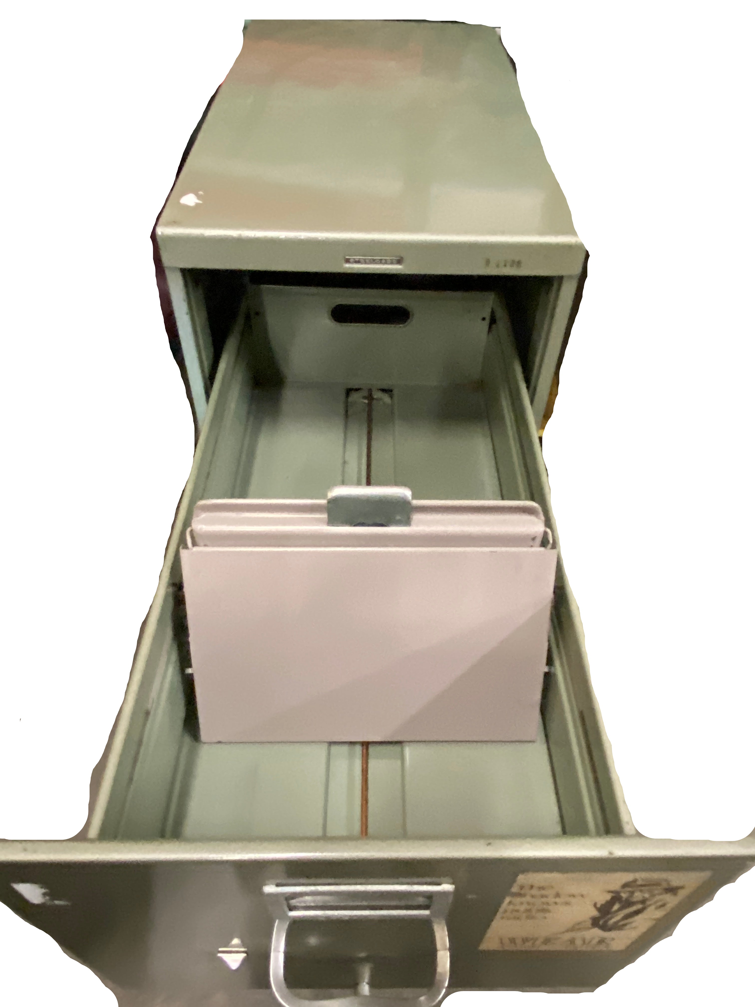 Steelcase Grey 2 Drawer Thumb Latch File Cabinet