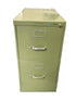 Steelcase Green 2 Drawer Thumb Latch File Cabinet