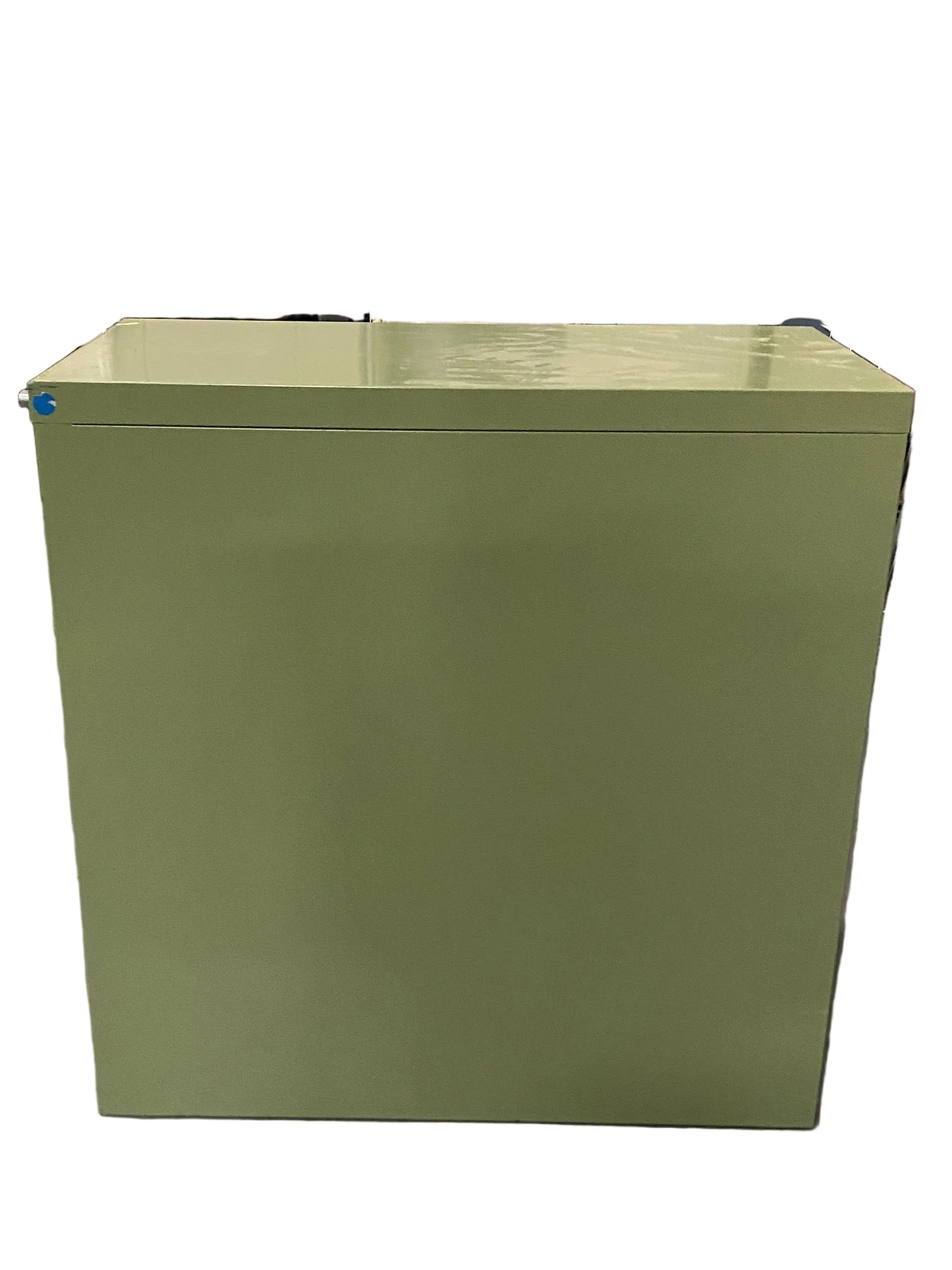 Steelcase Green 2 Drawer Thumb Latch File Cabinet