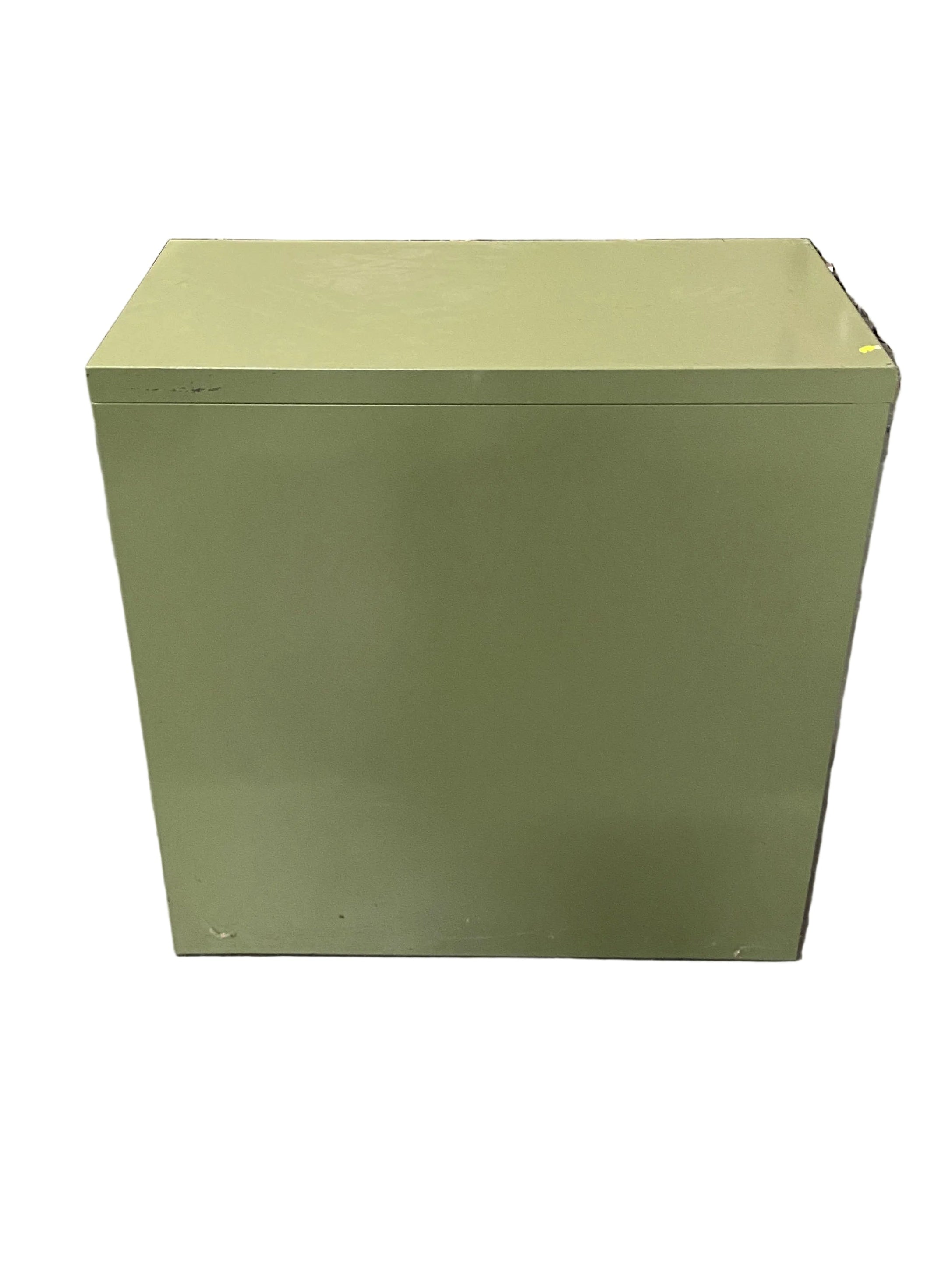 Steelcase Green 2 Drawer Thumb Latch File Cabinet