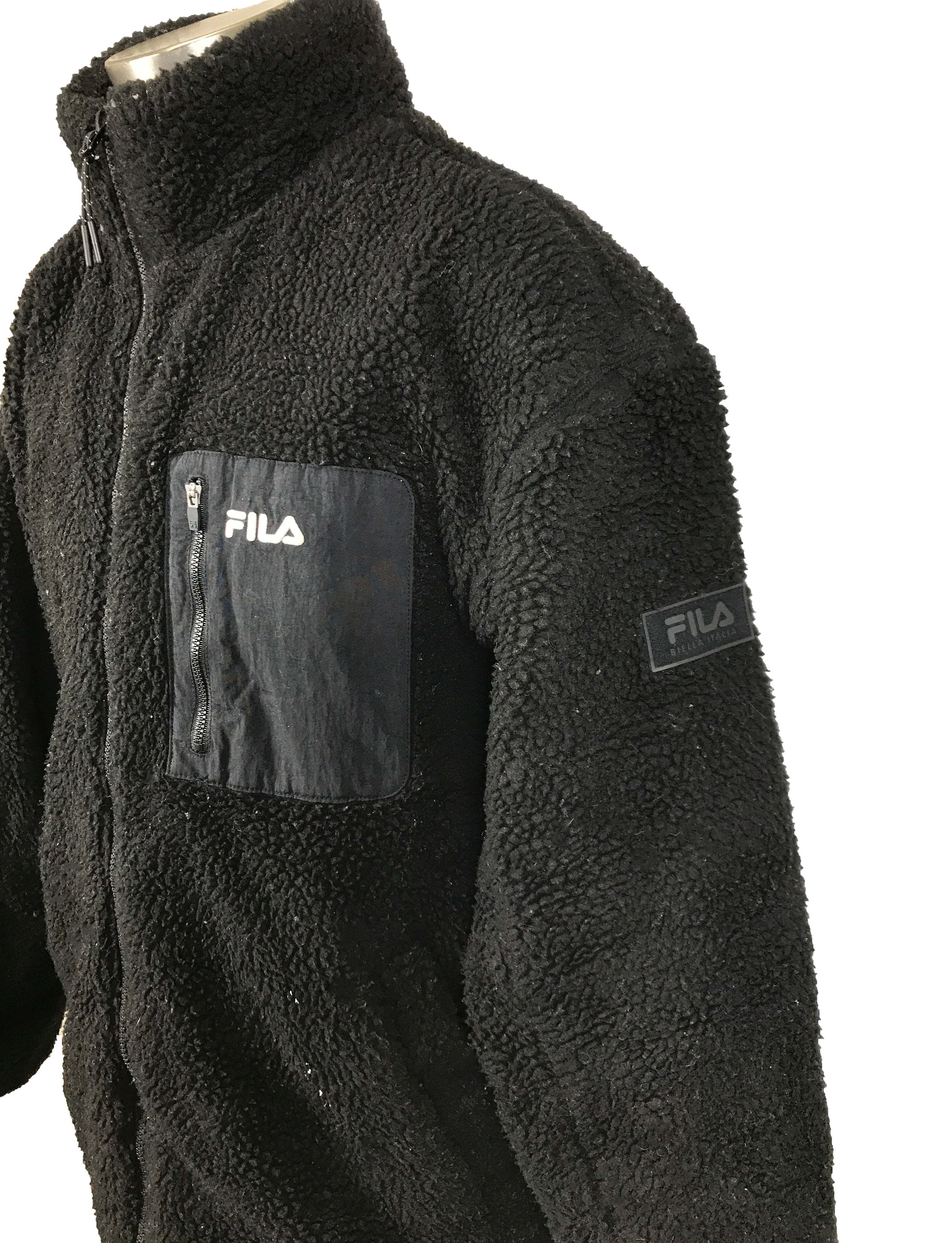 Fila Black Fleece Jacket Unisex Size X-Large