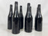 Lot of 7 Vintage Mission Orange and Dry Sparkling Black Glass Bottles