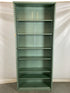 Sage Green 7-Shelf Metal Bookcase