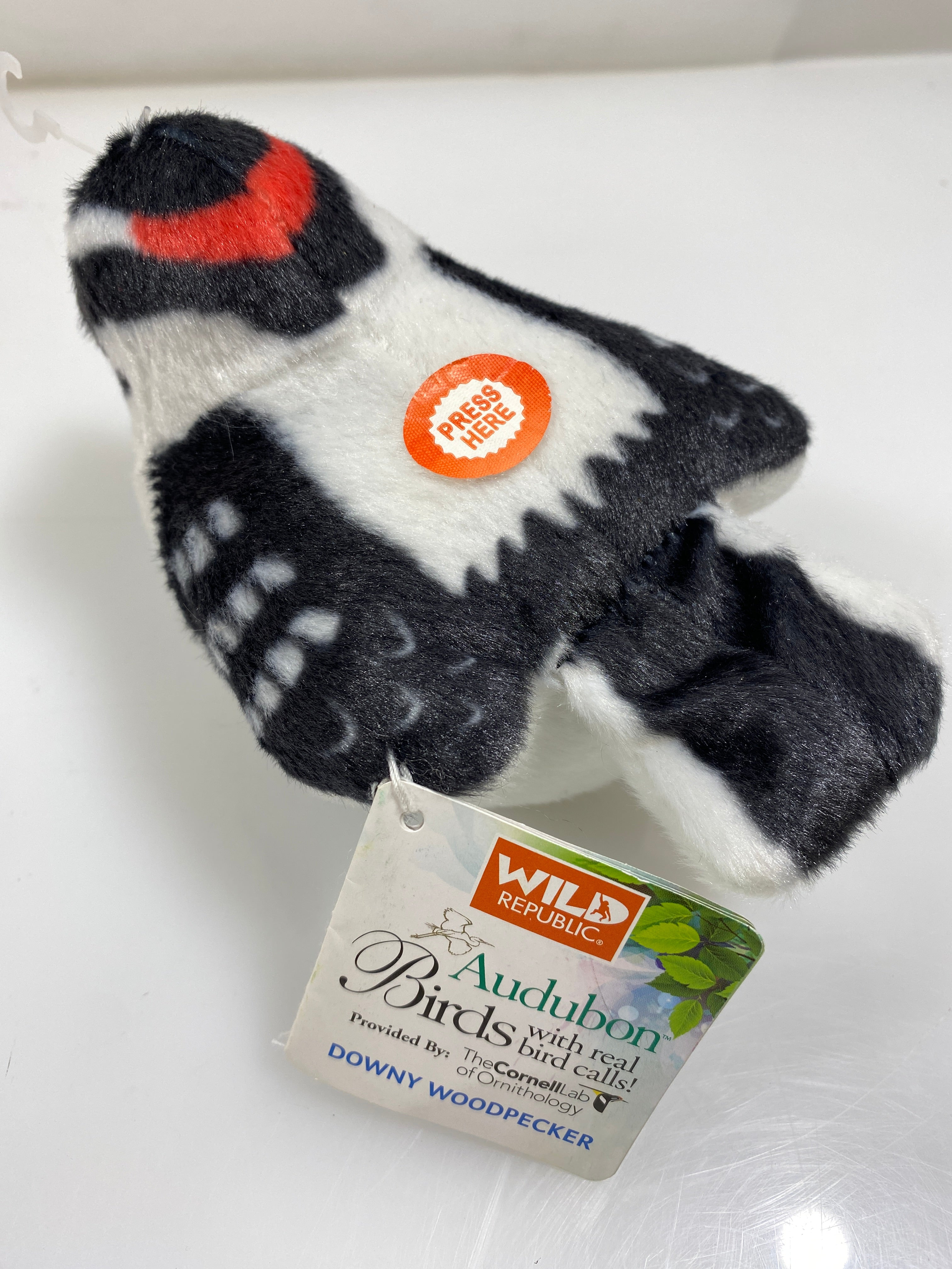 Wild Republic Audubon Downy Woodpecker with Calls Plush Toy