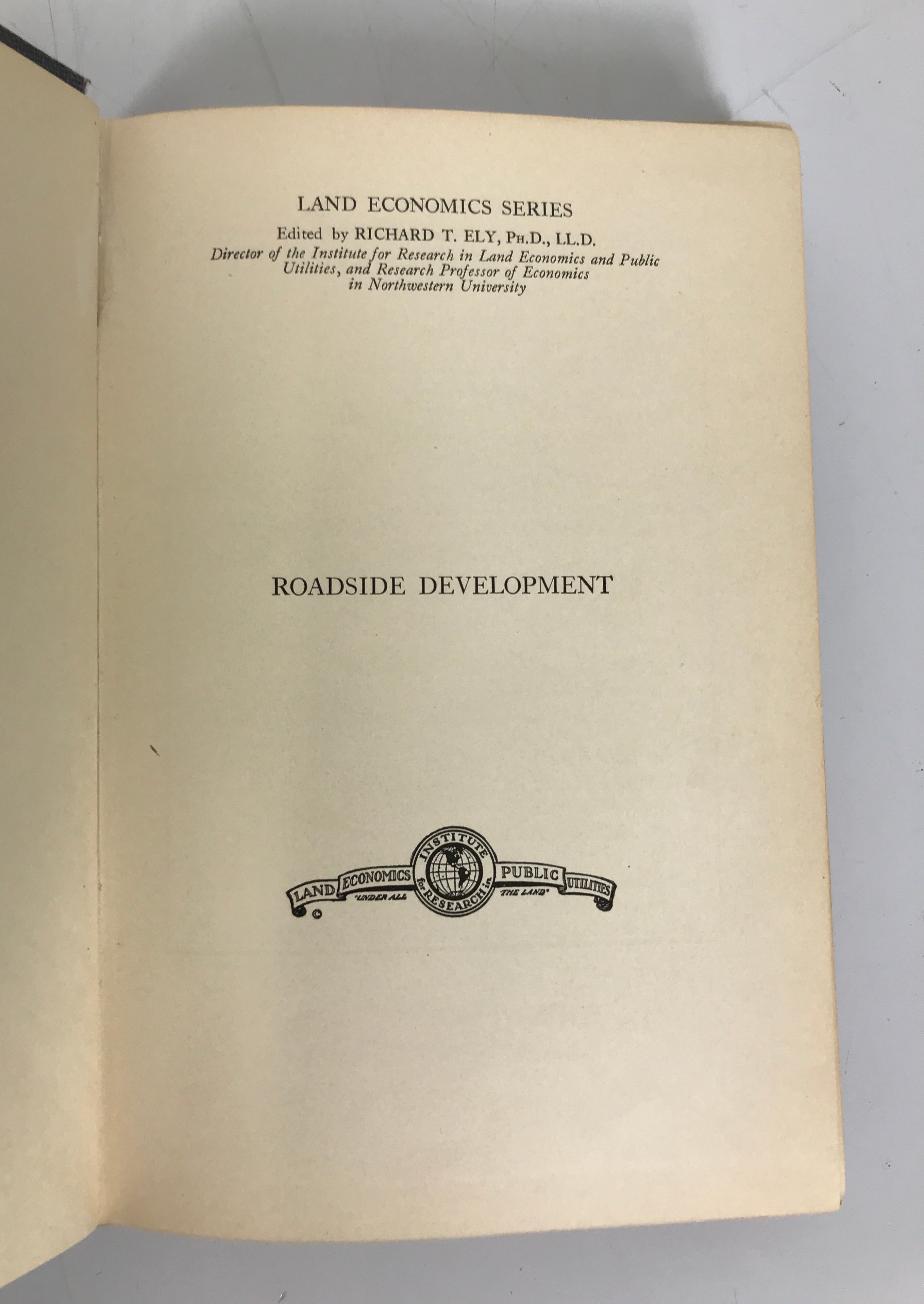 Roadside Development J.M. Bennett 1929 Antique HC Ex-Library