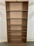 Brown 6-Shelf Metal Bookcase