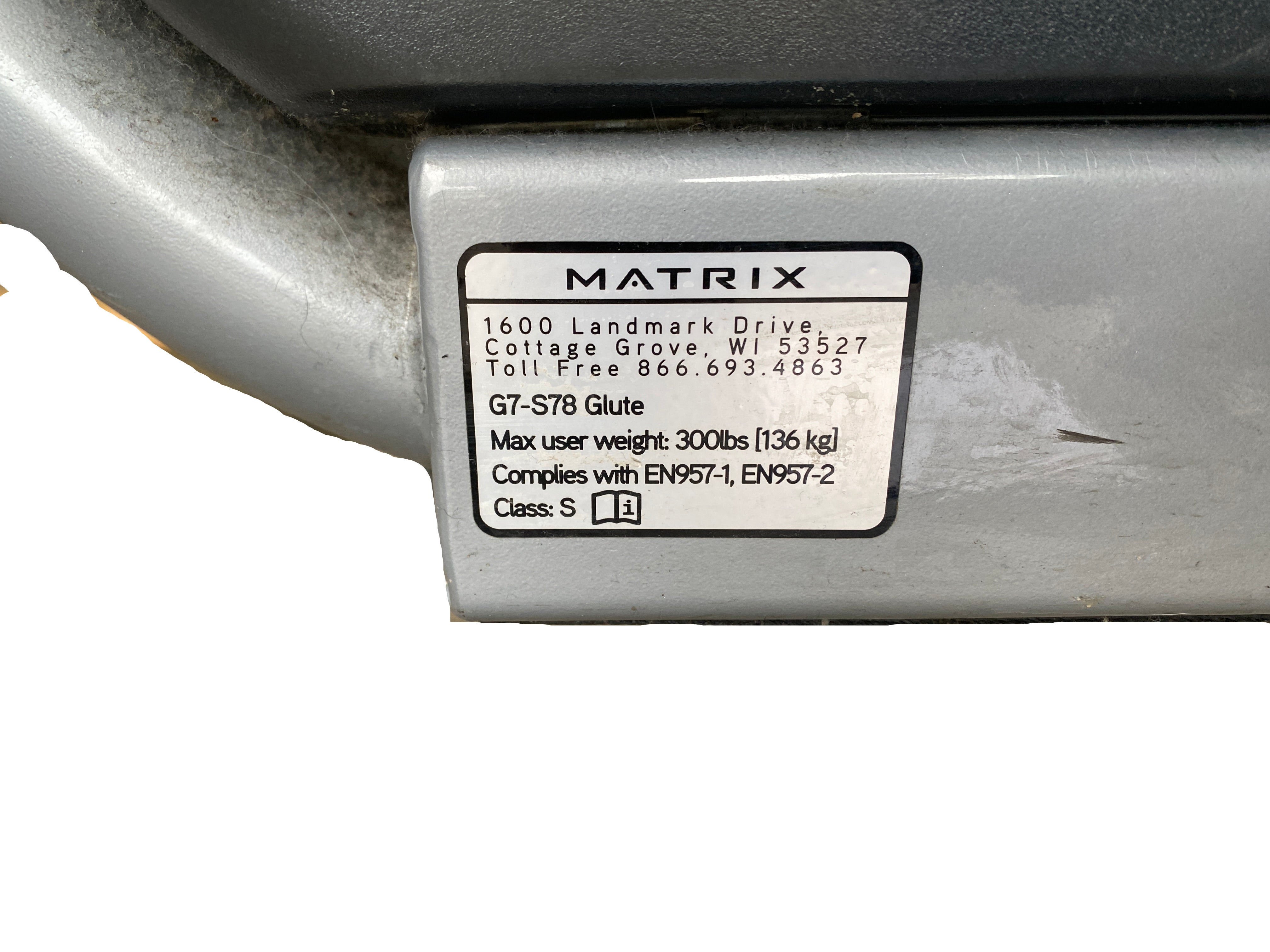Matrix #G7-S78 Glute Cable Machine