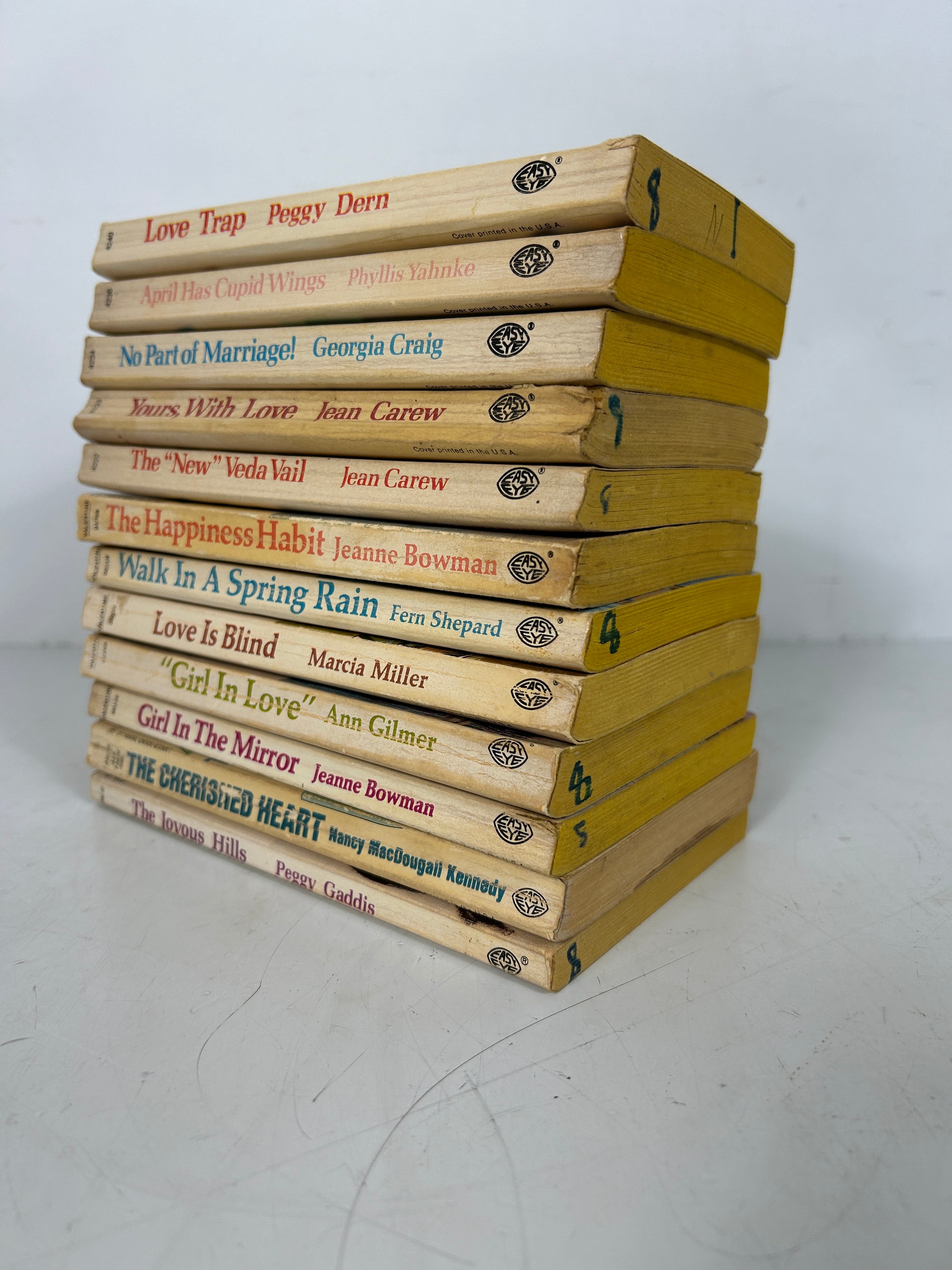 Valentine Books EASY EYE Lot of 12 Romance Paperbacks 1947-70