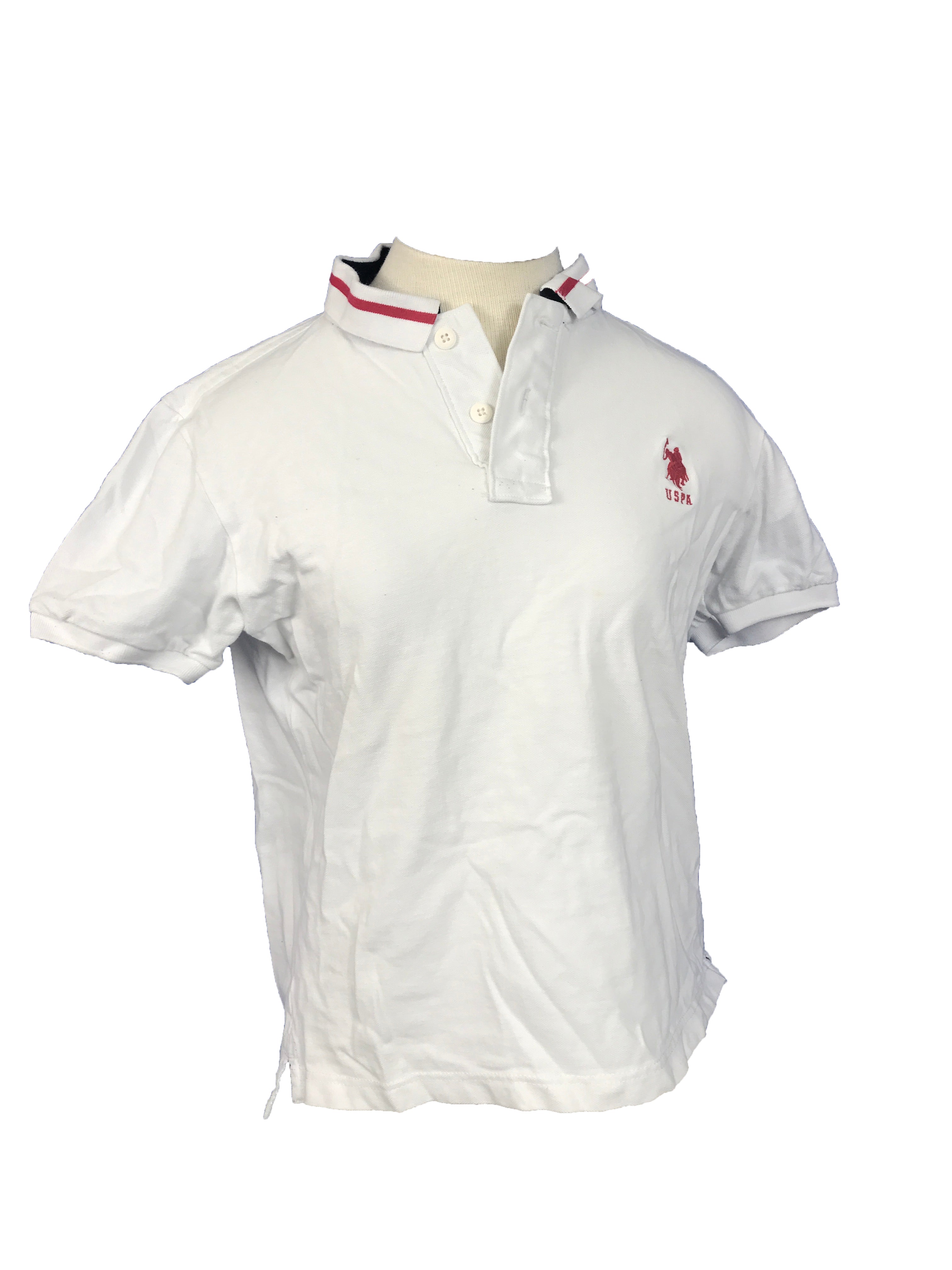U.S. Polo Association White Collared Shirt Youth Size Medium