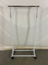 White Clothing Rack with Wheels