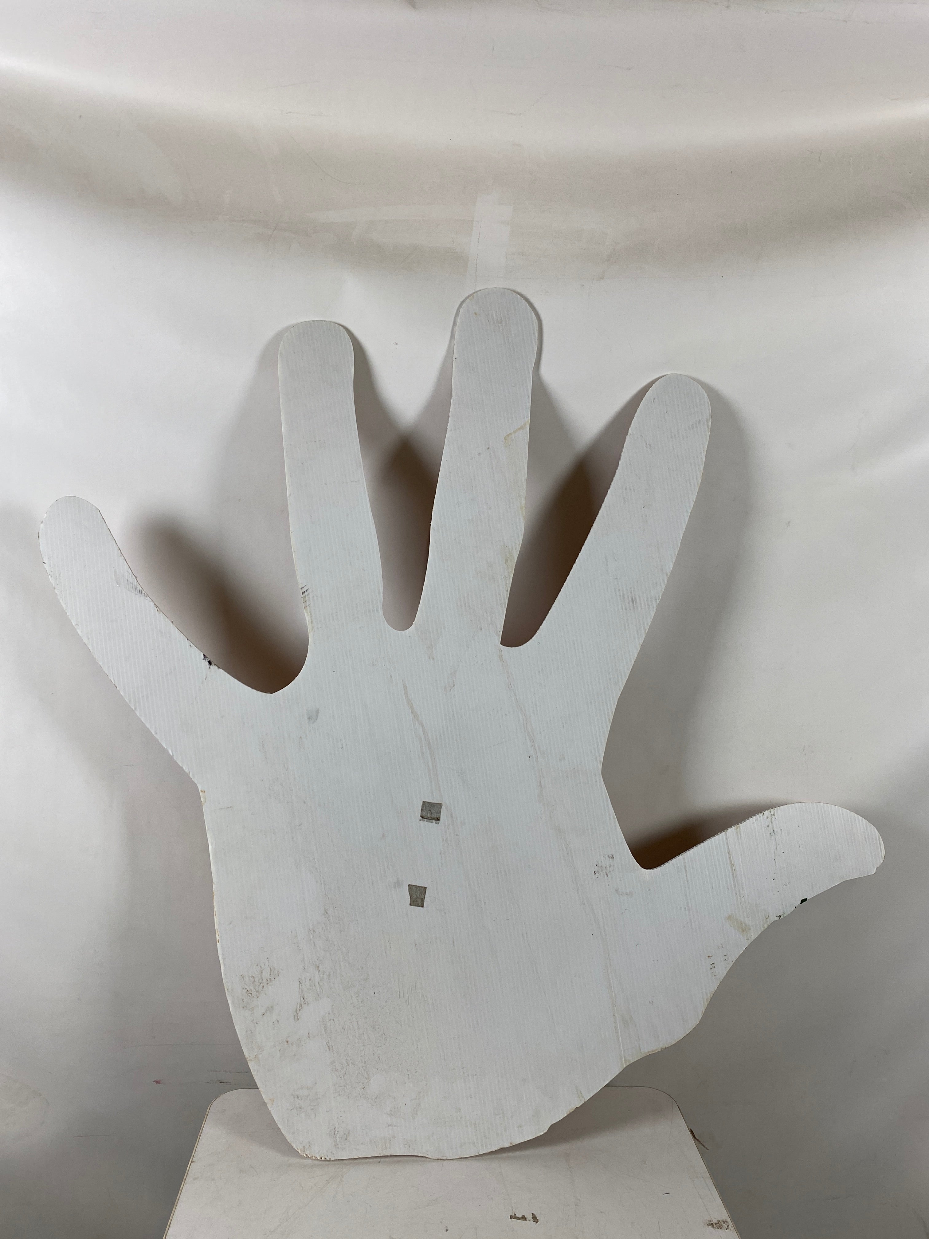Left Hand Cardboard Cut Out