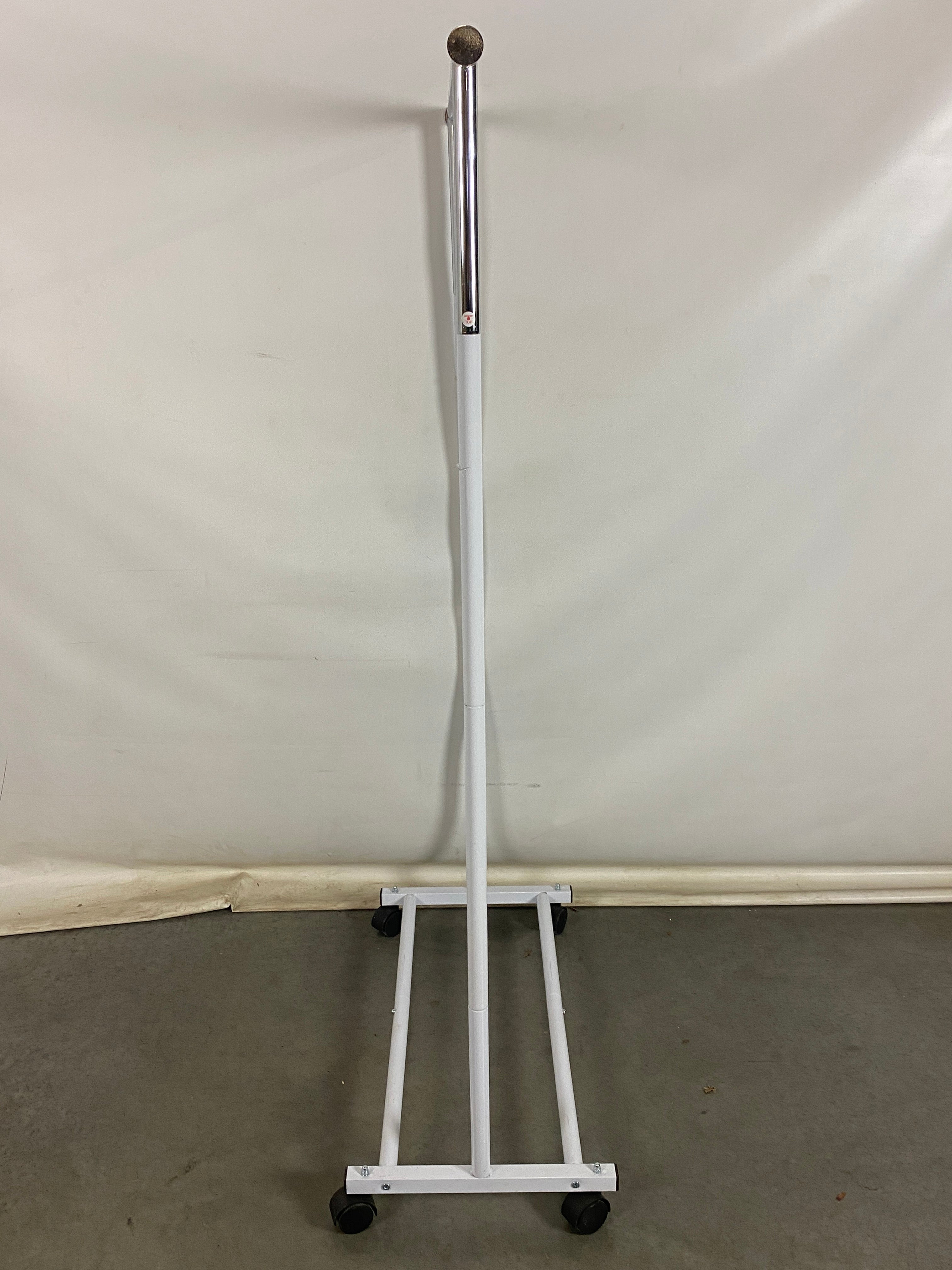 White Clothing Rack with Wheels