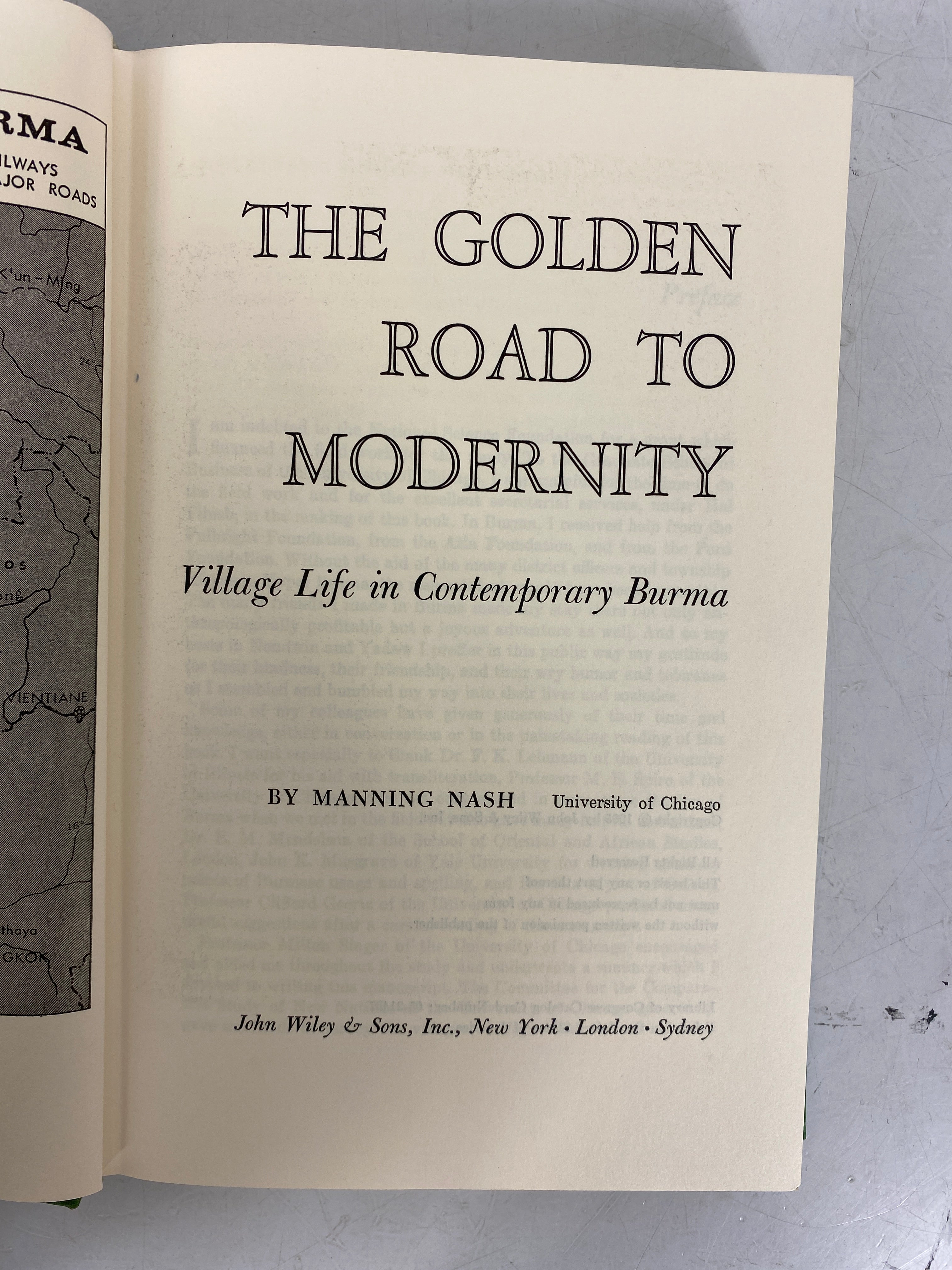 The Golden Road to Modernity by Manning Nash 1965 HC