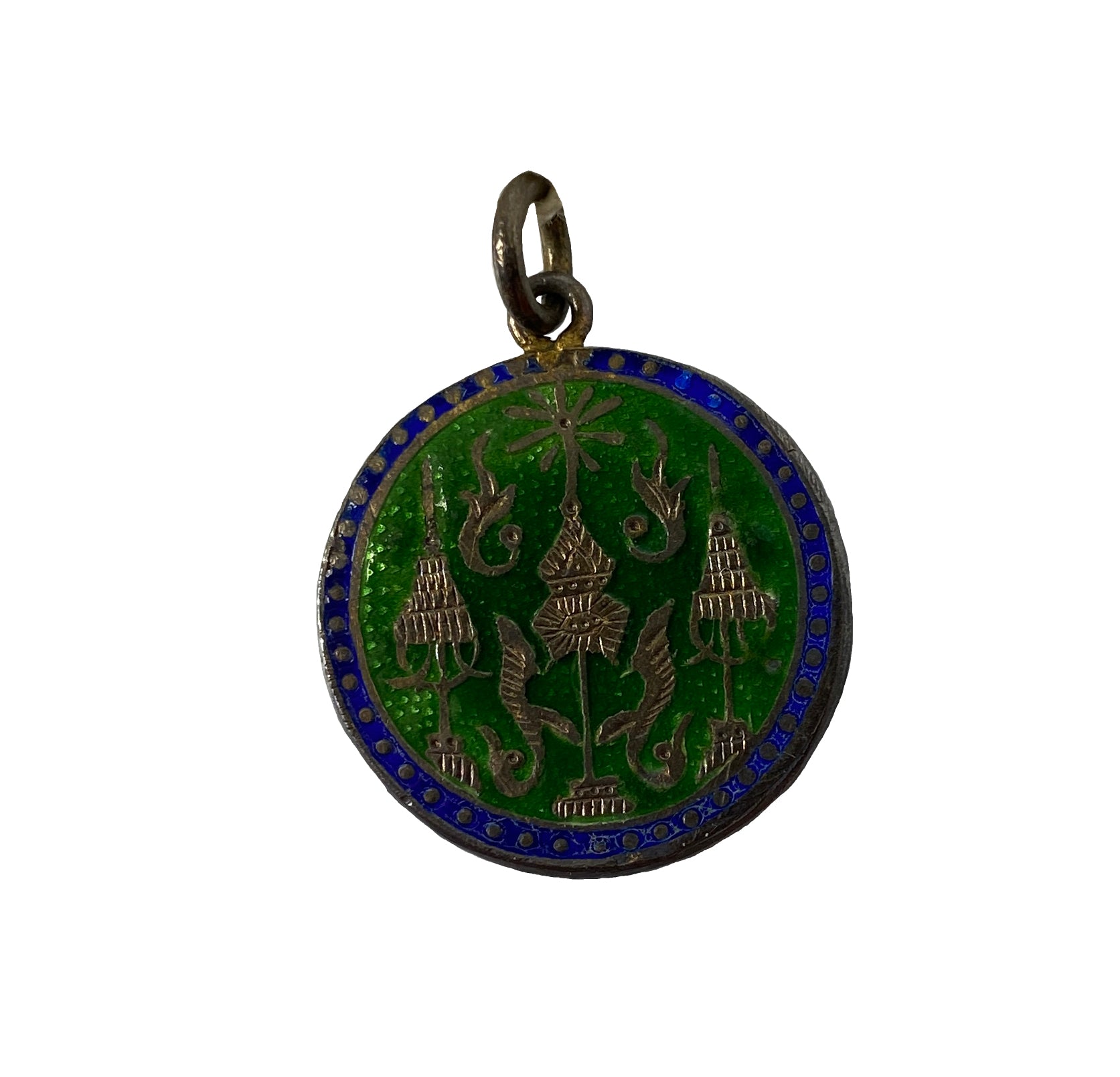 Vintage Thai Enamel Pendants