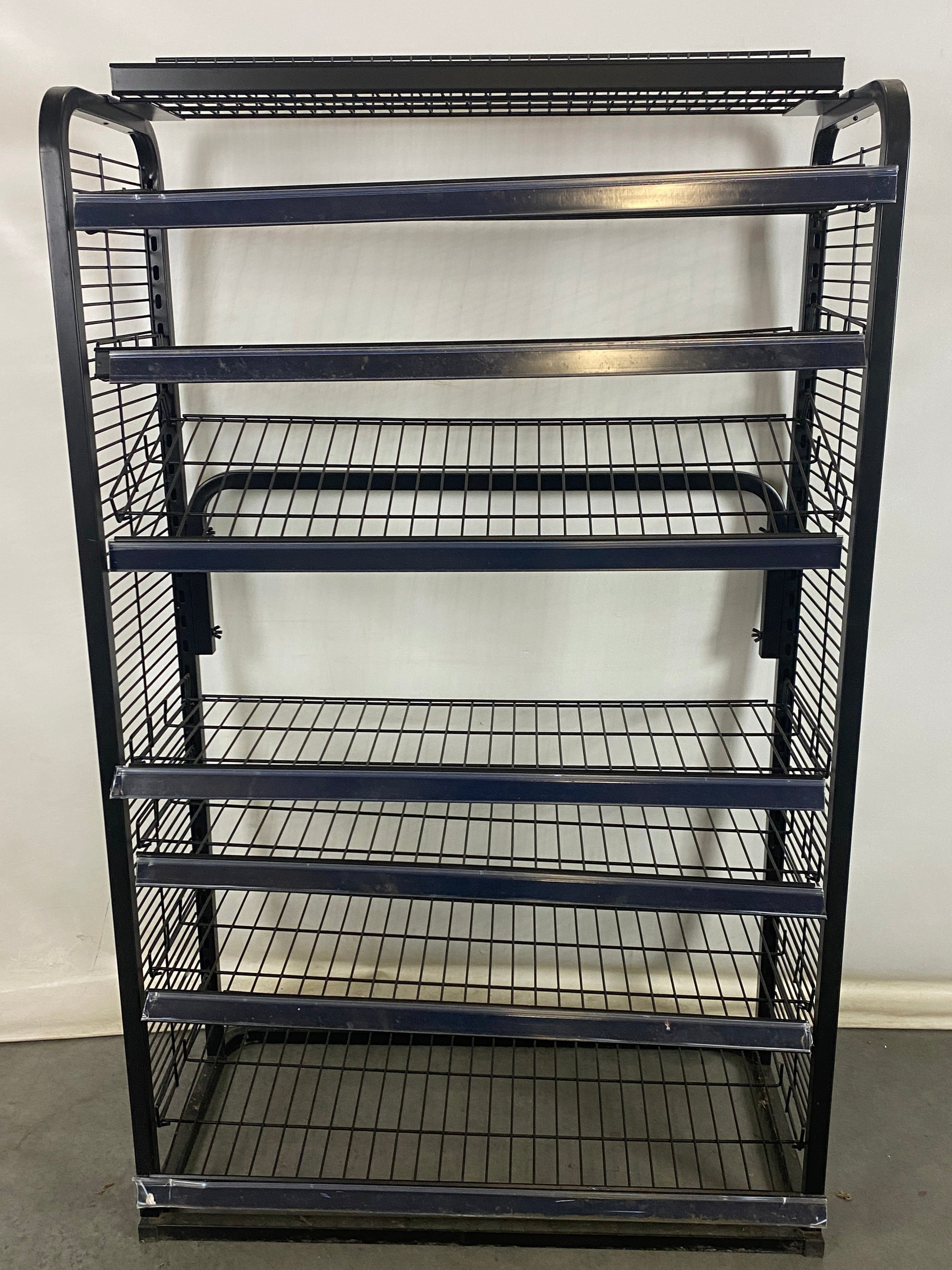 8 Shelf Black Display Rack