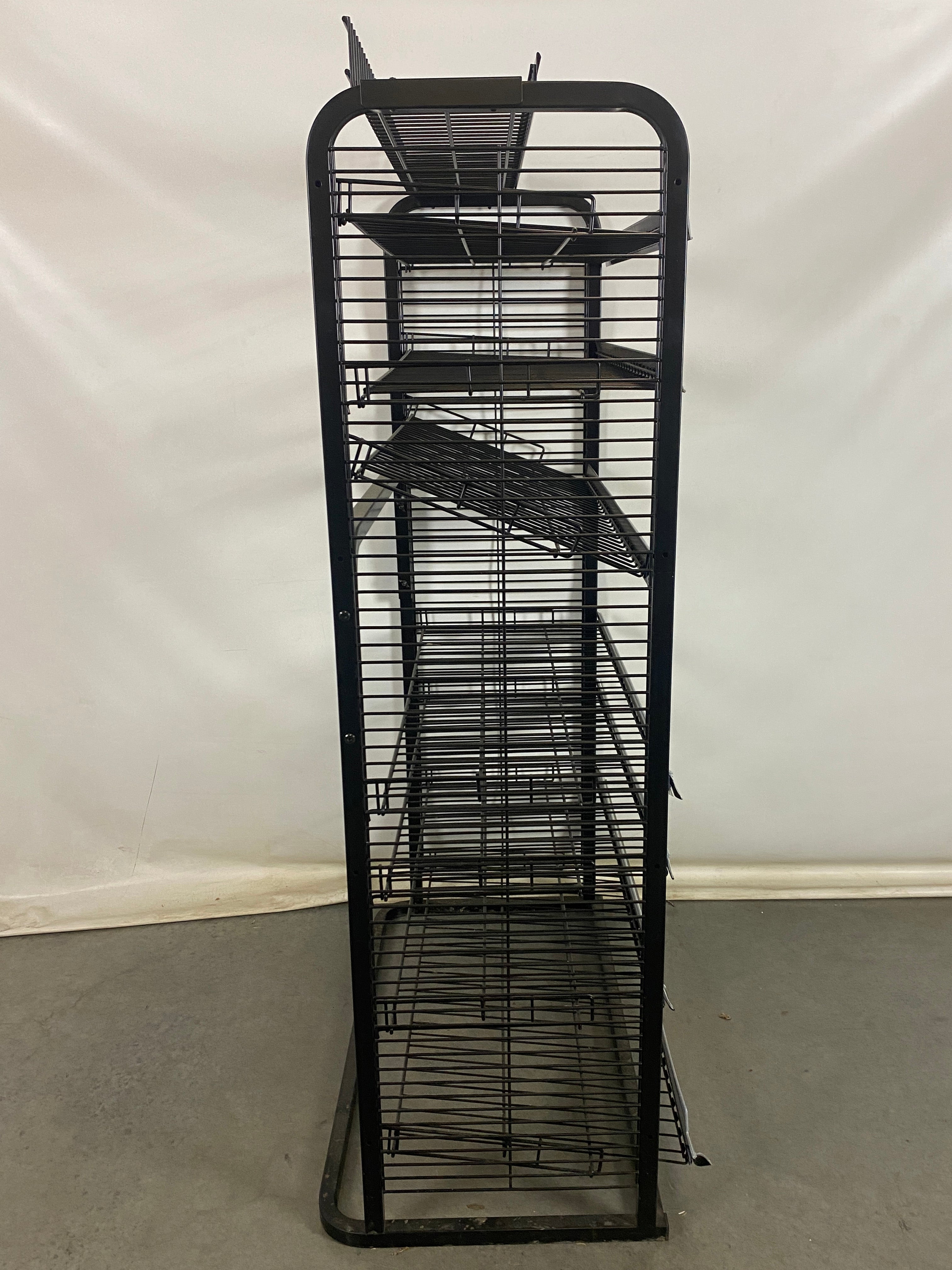 8 Shelf Black Display Rack