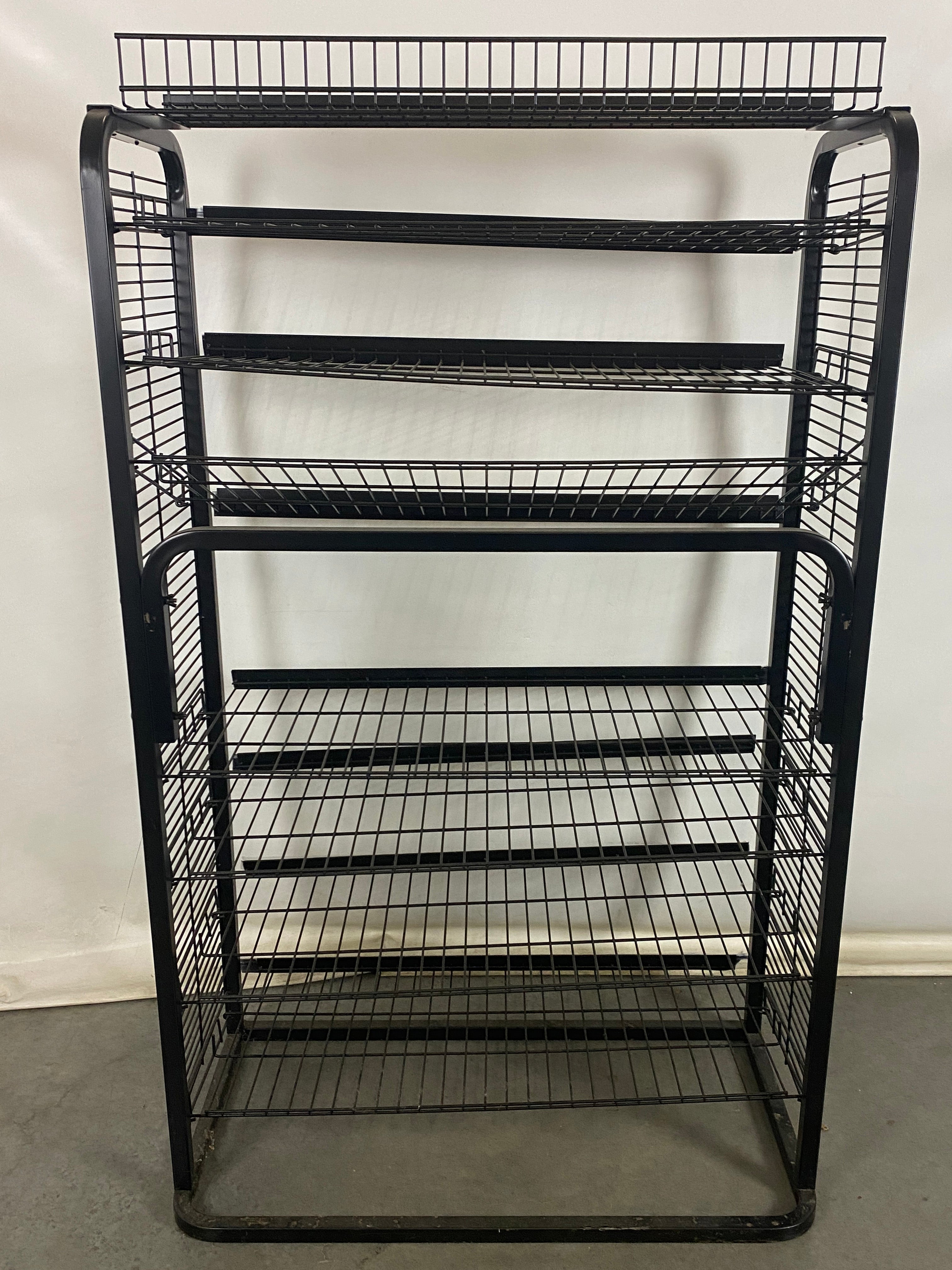 8 Shelf Black Display Rack