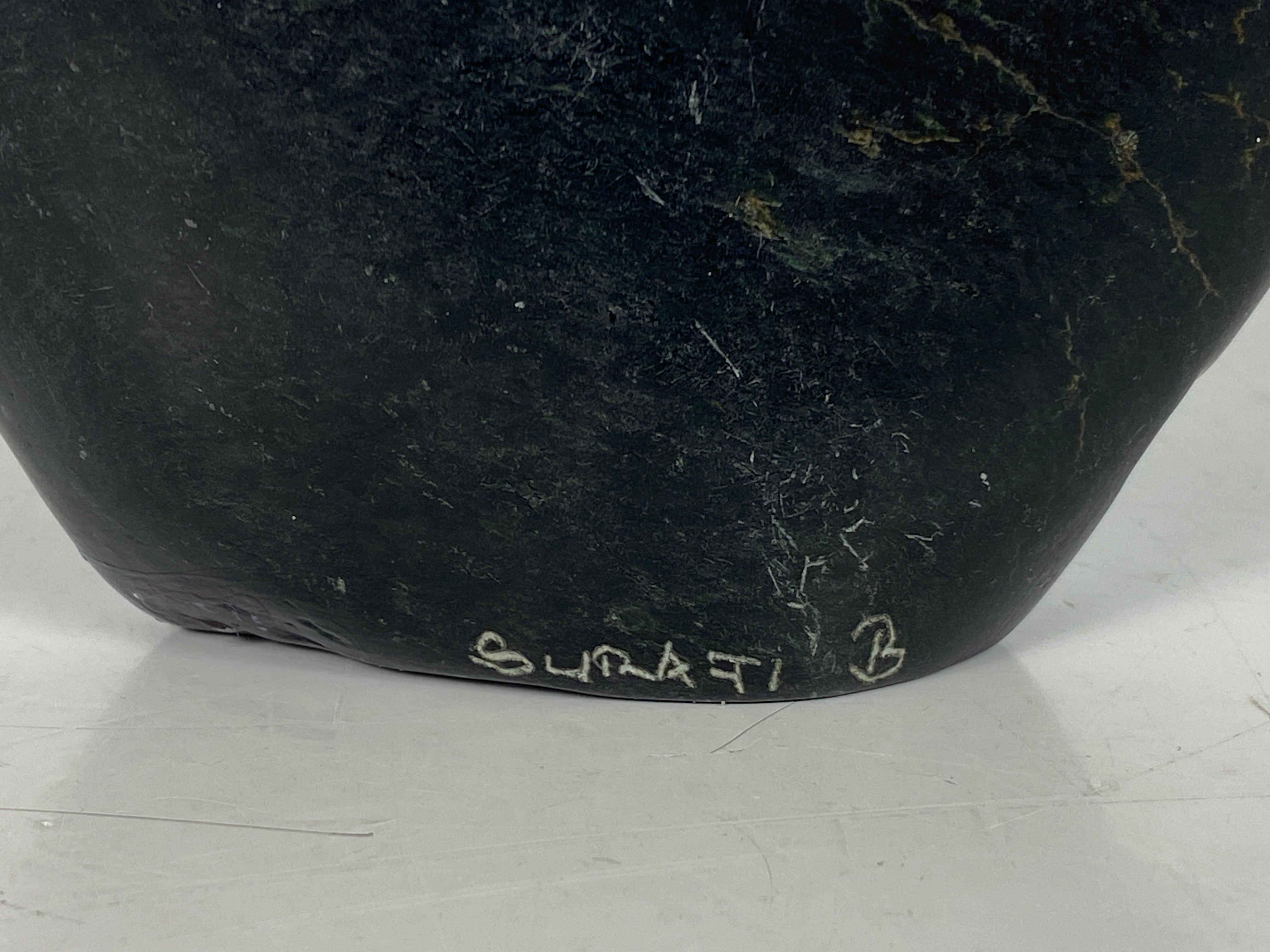 Signed SURAFI B Zimbabwe Shona Stone Sculpture 4"