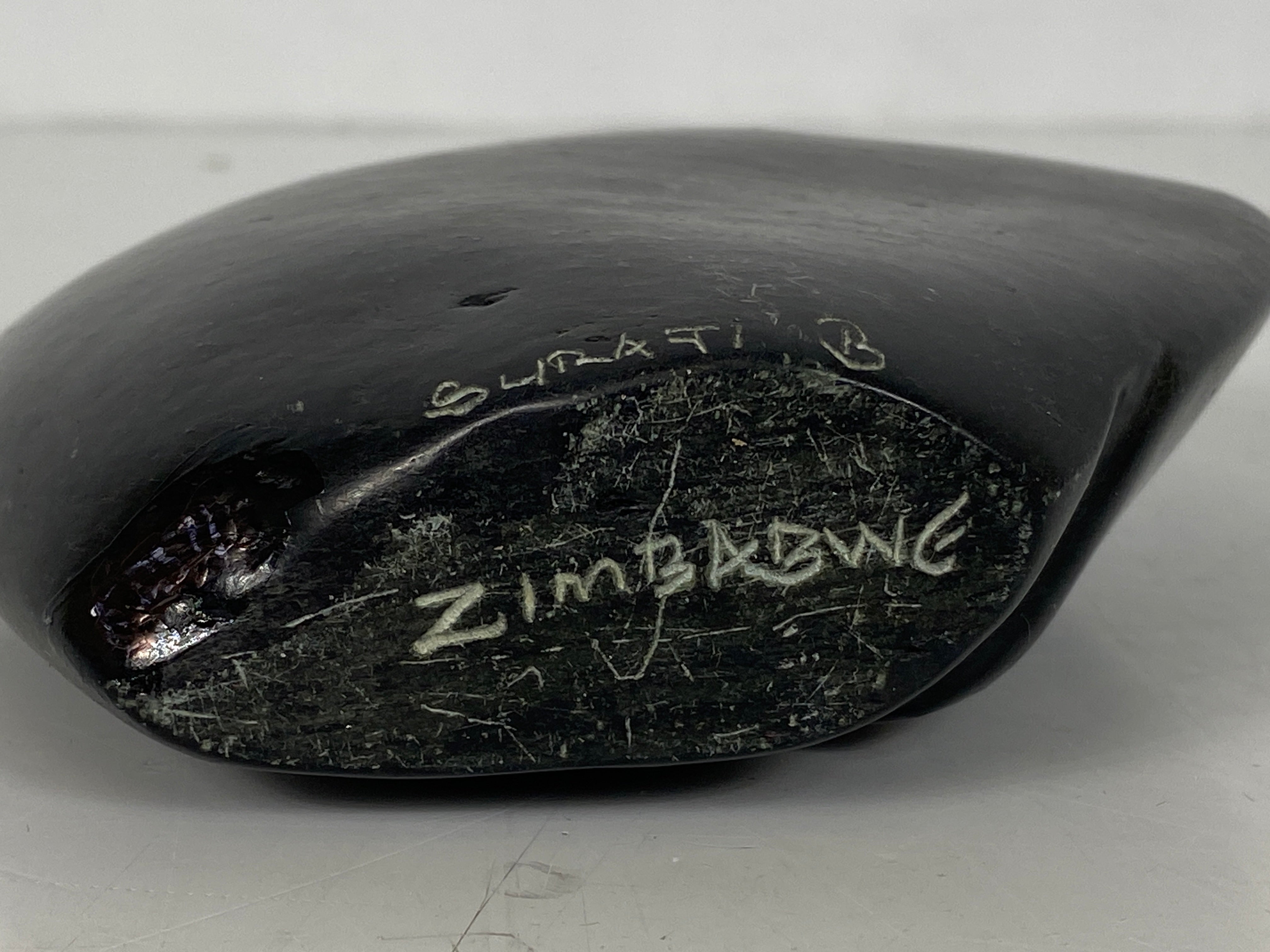 Signed SURAFI B Zimbabwe Shona Stone Sculpture 4"