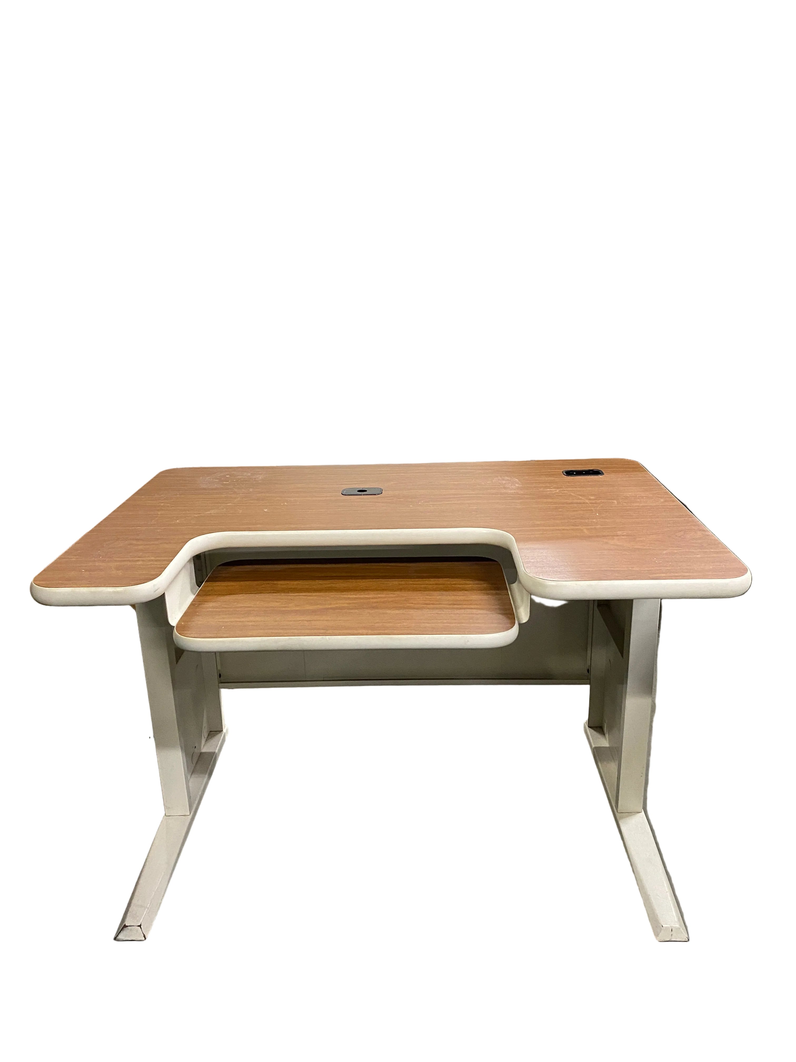 Laminate Oak Computer Desk With Keyboard Tray