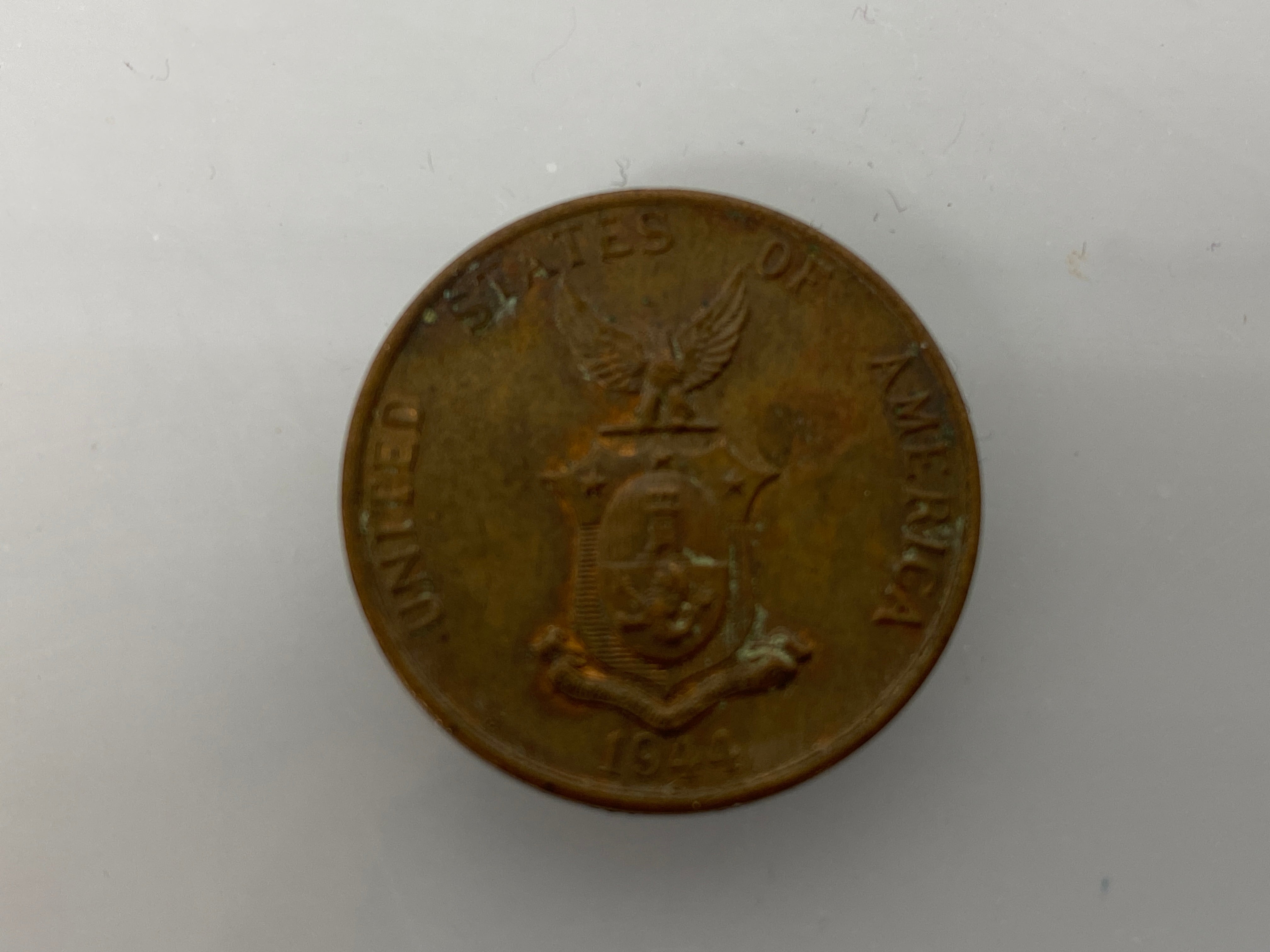 1944 One Centavo Filipinas United States of America Coin