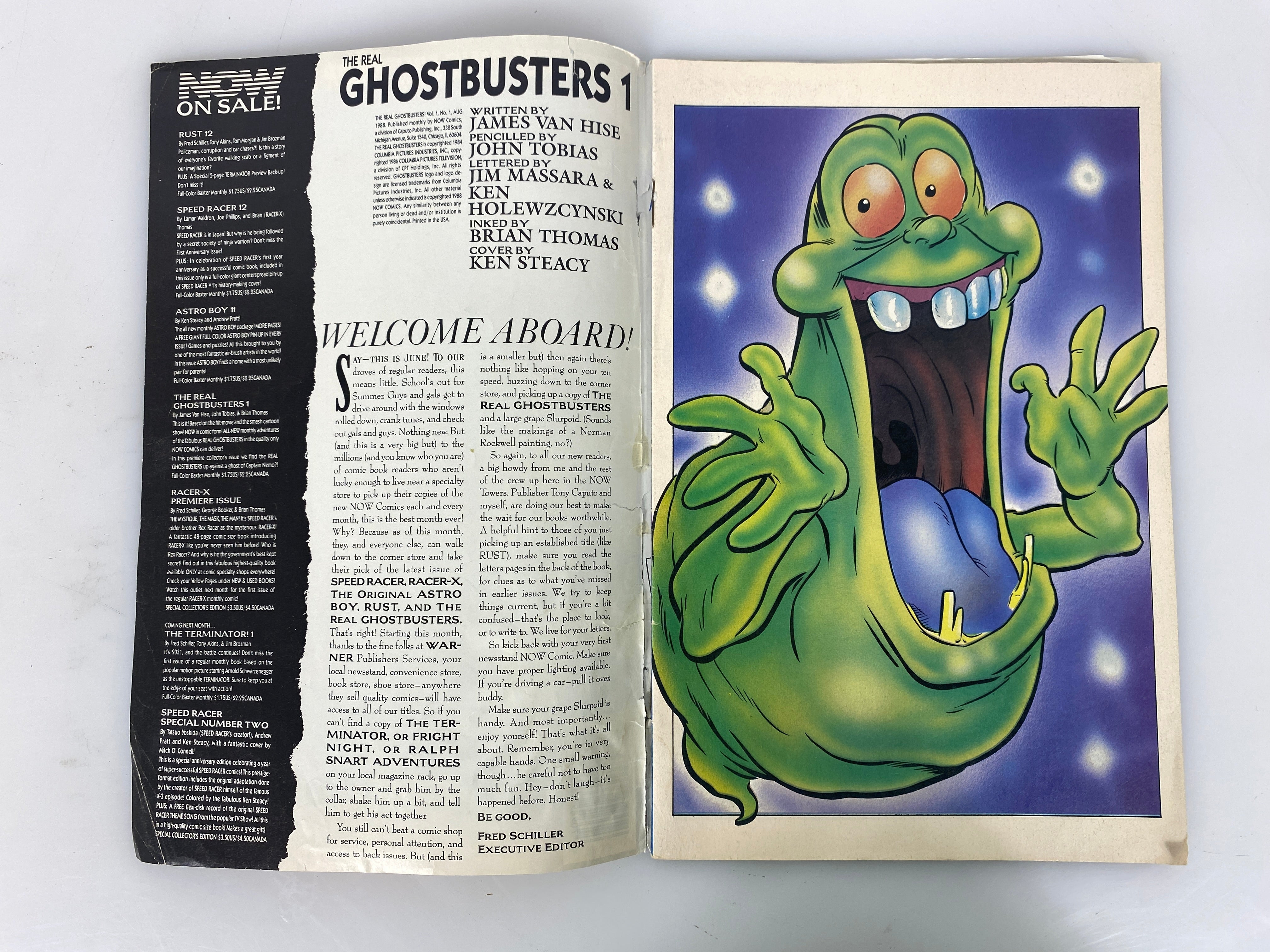 The Real Ghostbusters No. 1 Now Comics w/ pin up 1988