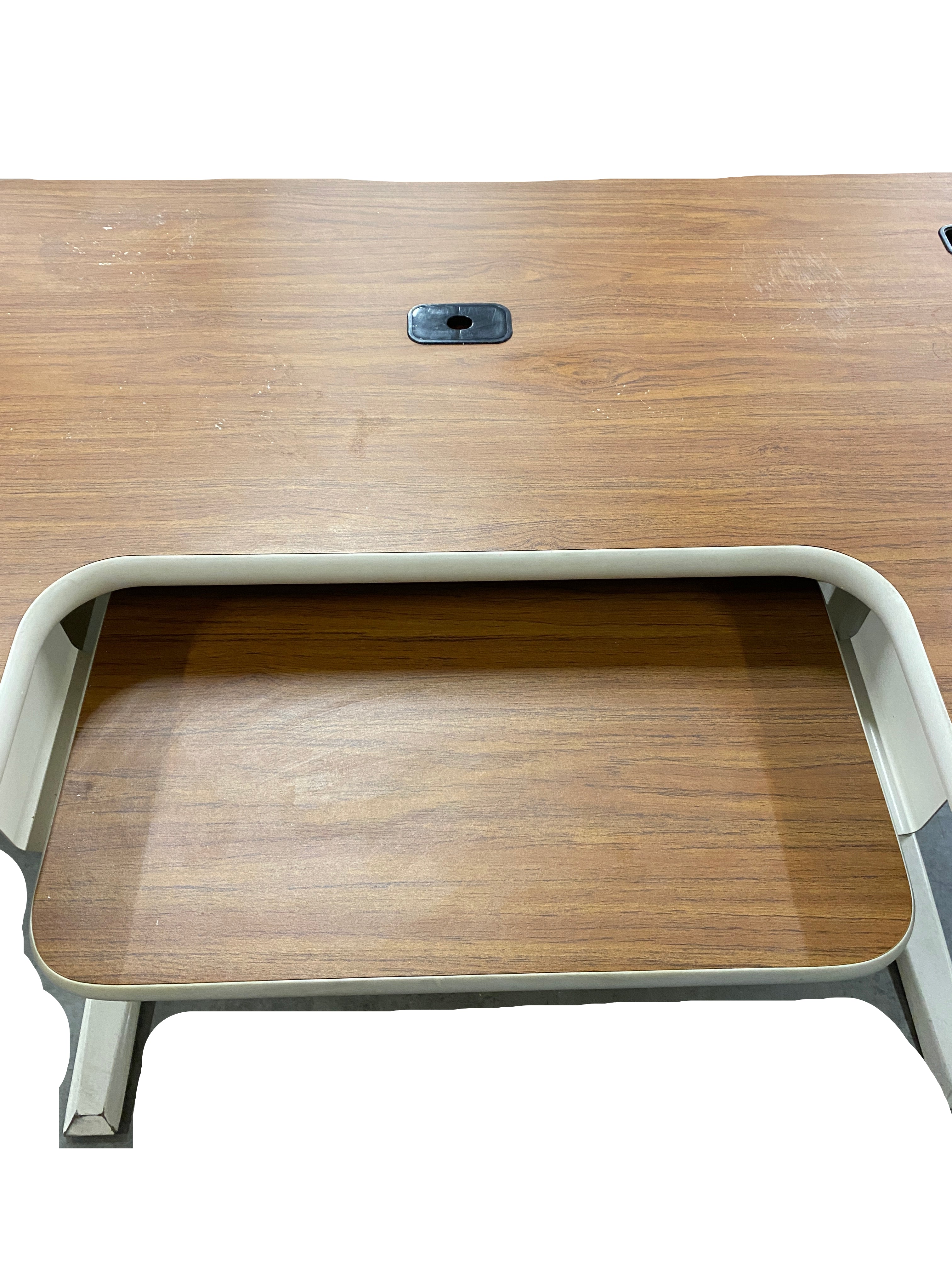 Laminate Oak Computer Desk With Keyboard Tray