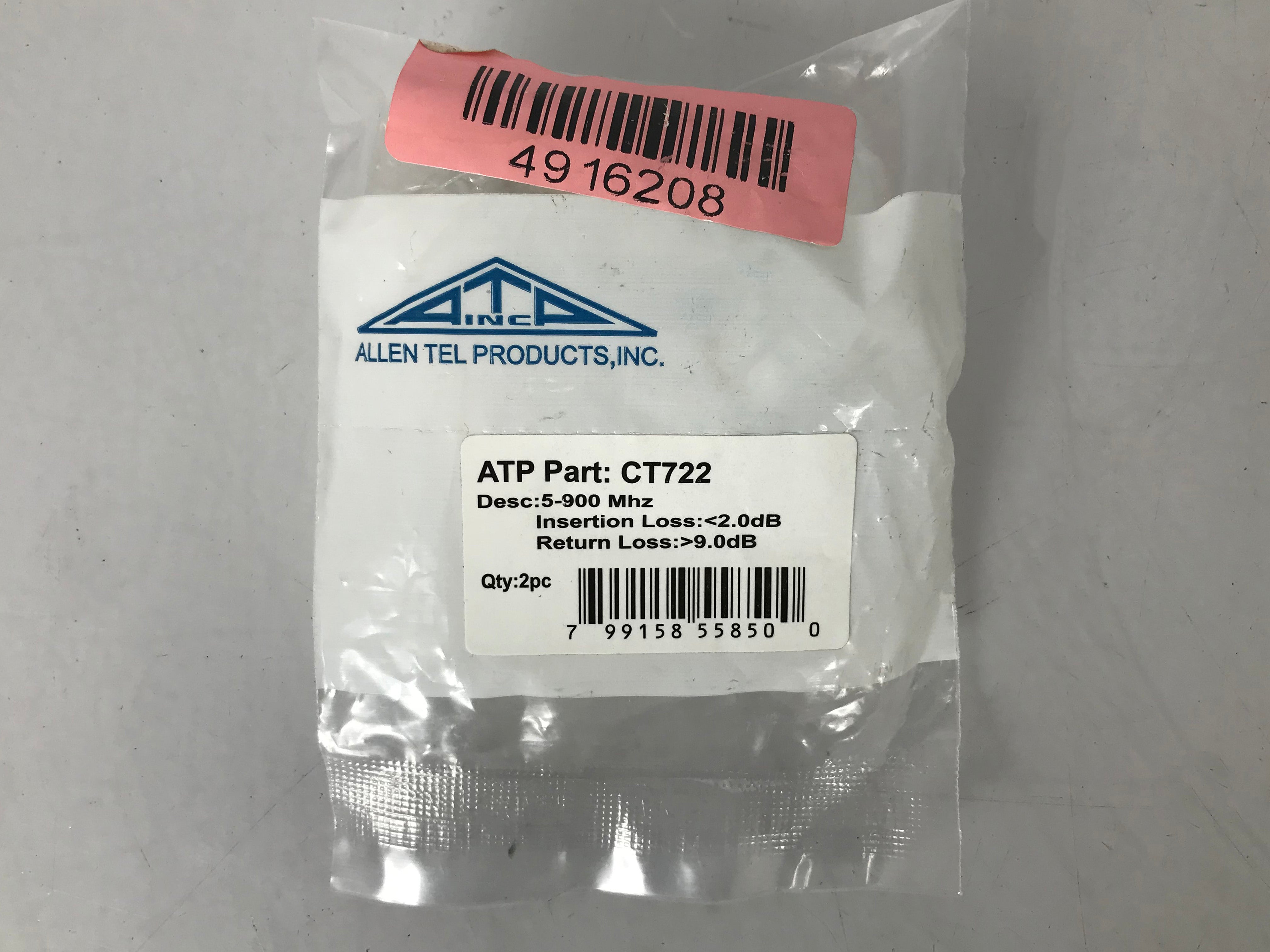 ATP Coax Grounding Block CT722 5-900MHz Pack of 2