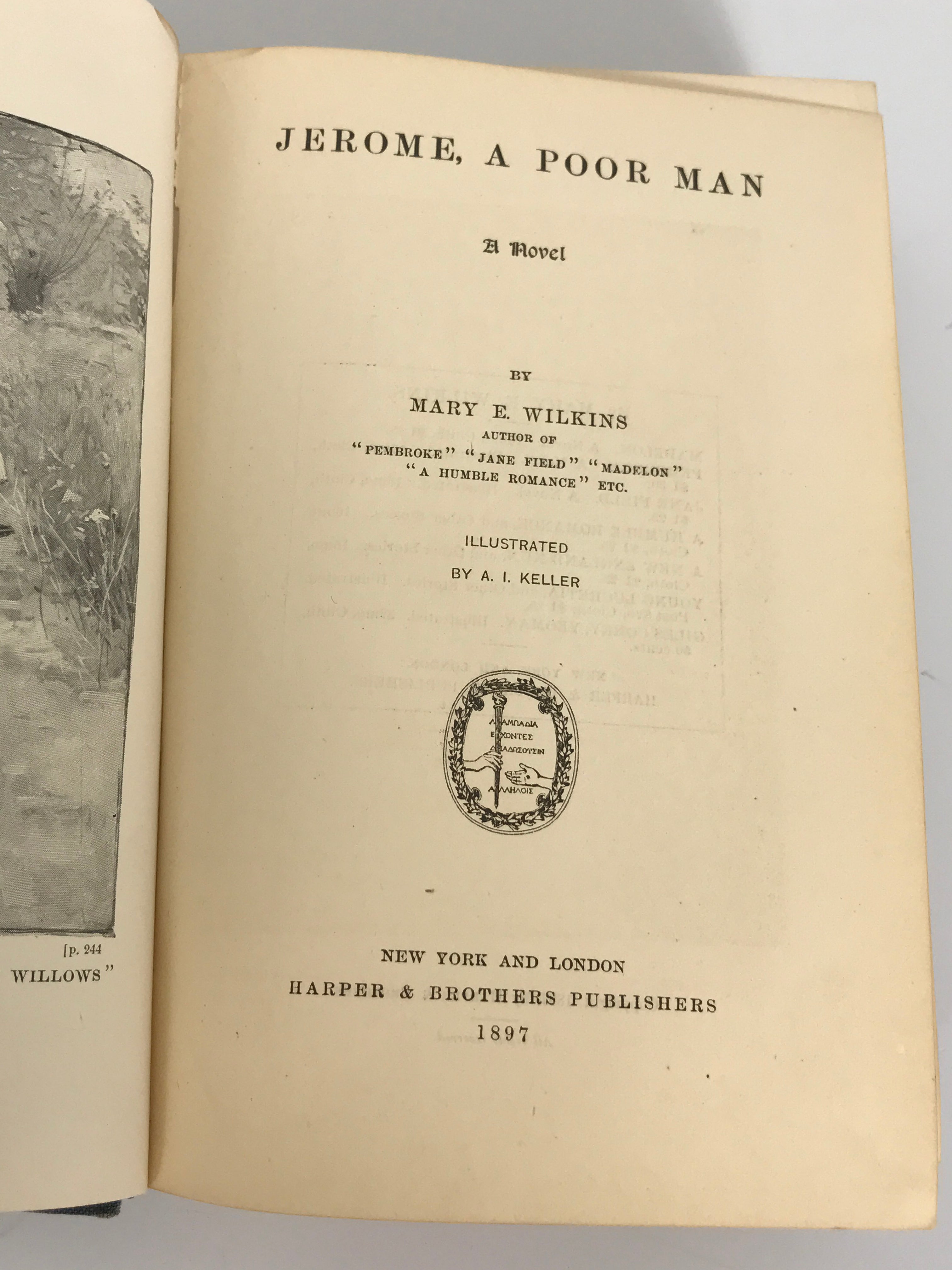 Lot of 2 Antique Mary E. Wilkins Novels 1891-1897 HC